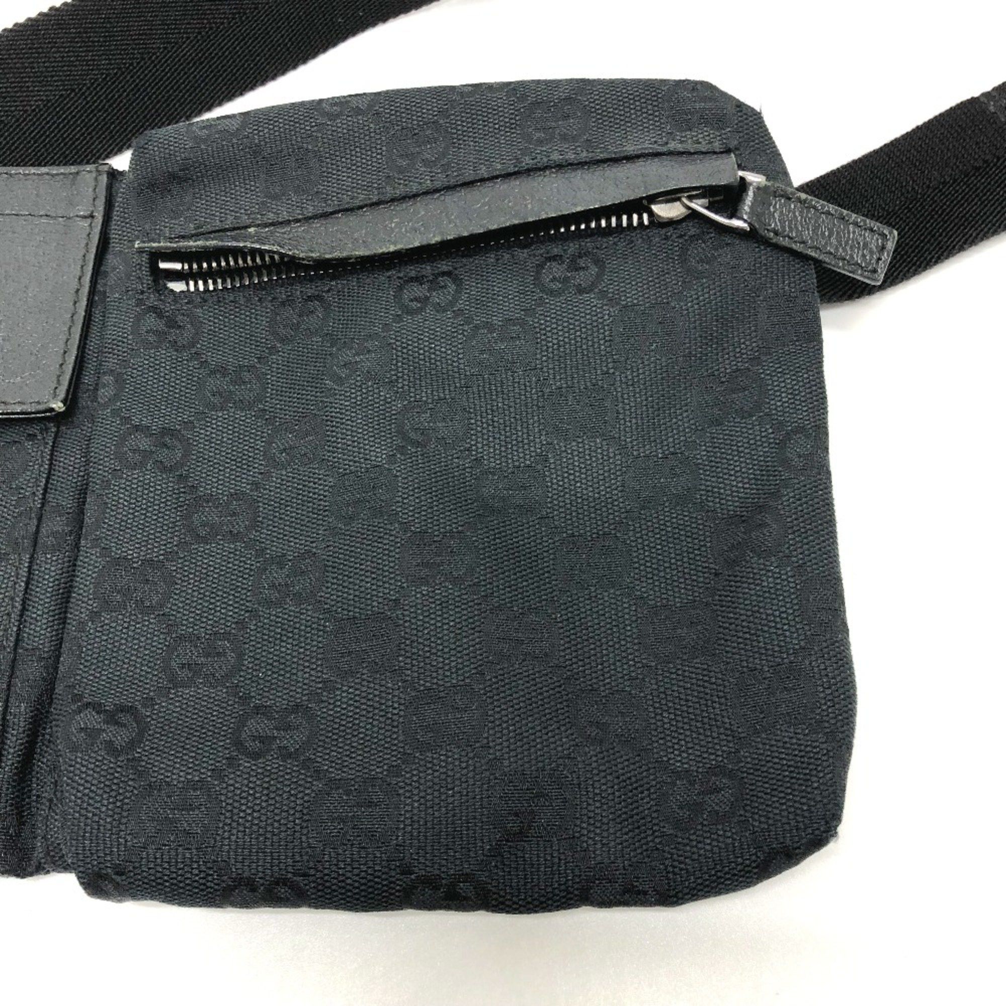 Gucci Gucci 28566 GG Bag Waist Pouch Black SilverHardware Size ONE SIZE - 4 Thumbnail