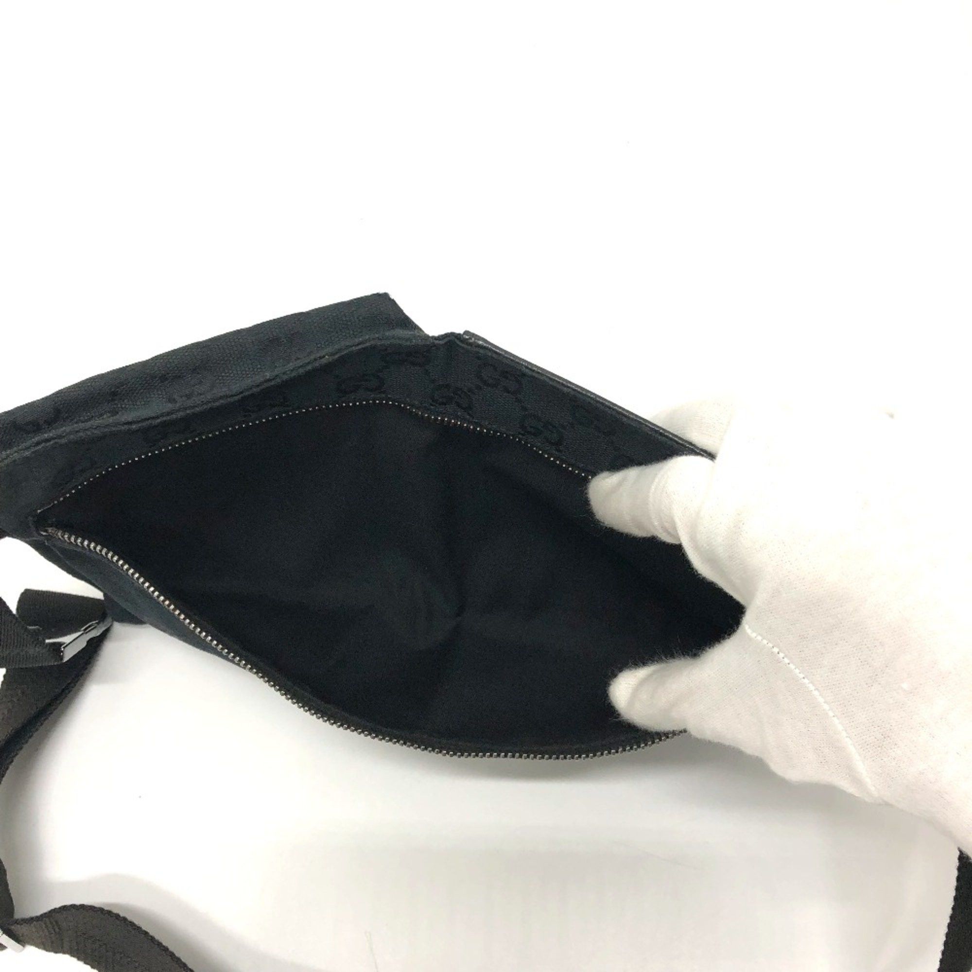 Gucci Gucci 28566 GG Bag Waist Pouch Black SilverHardware Size ONE SIZE - 11 Thumbnail