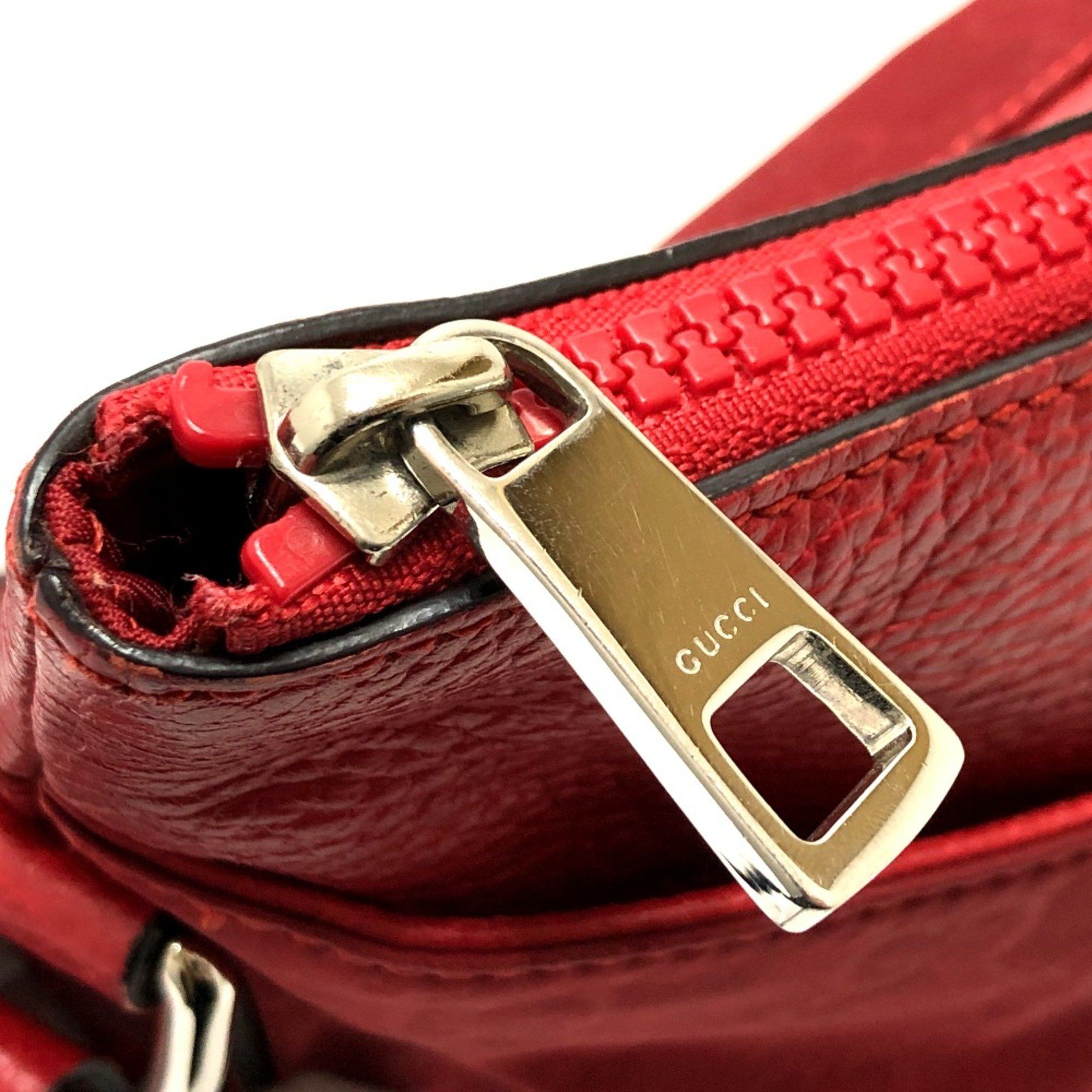 Gucci Gucci 510342 GG Bag Shoulder Bag Red SilverHardware Size ONE SIZE - 10 Thumbnail