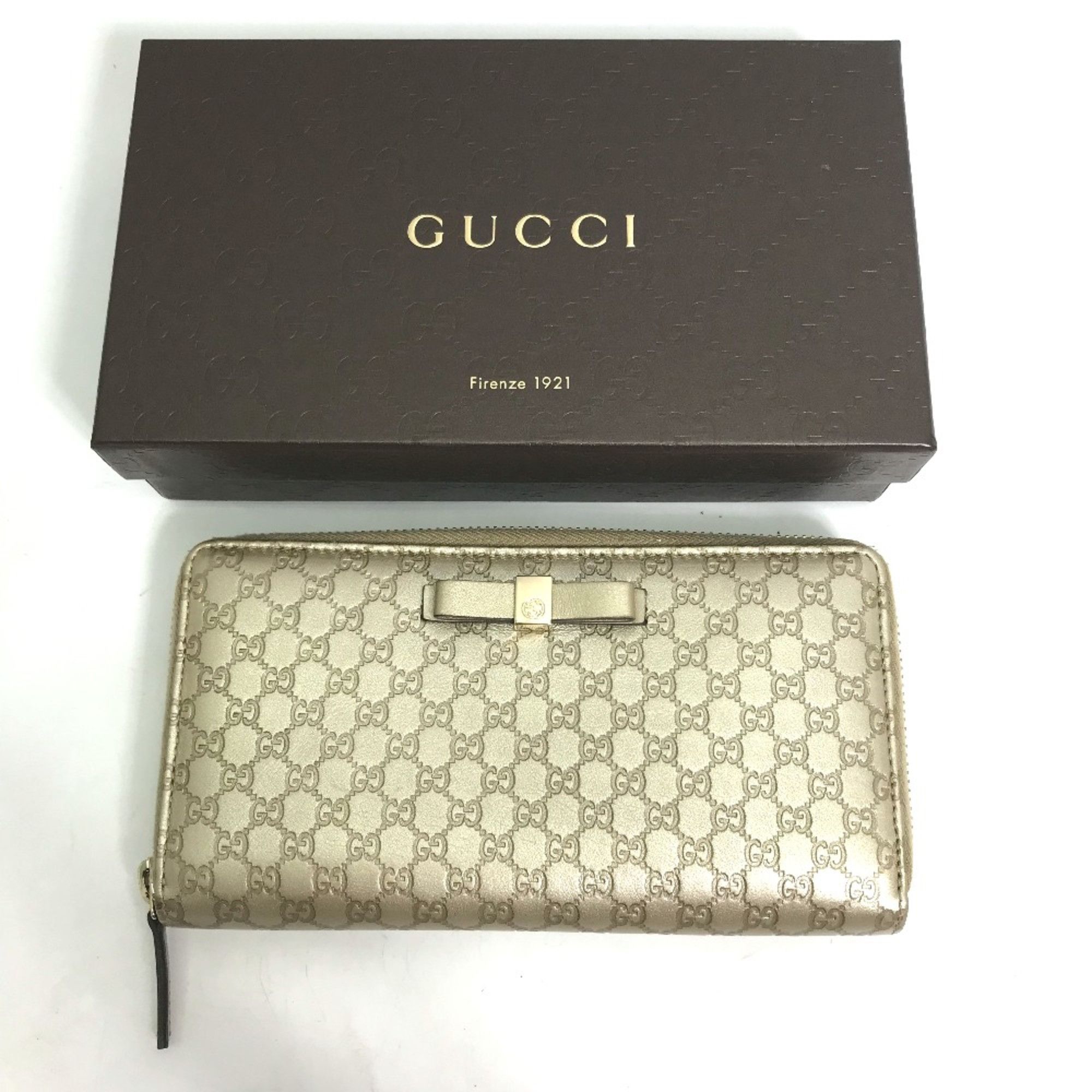 Gucci Gucci 388680 Guccissima GG long wallet Long Wallet Gold Size ONE SIZE - 3 Thumbnail