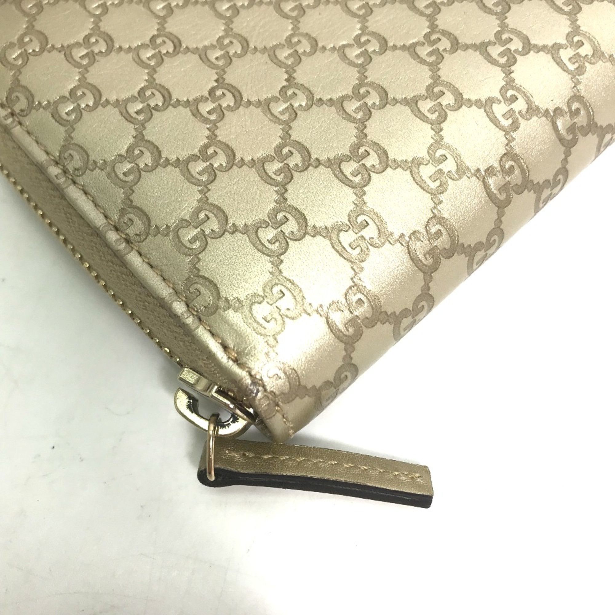 Gucci Gucci 388680 Guccissima GG long wallet Long Wallet Gold Size ONE SIZE - 7 Thumbnail