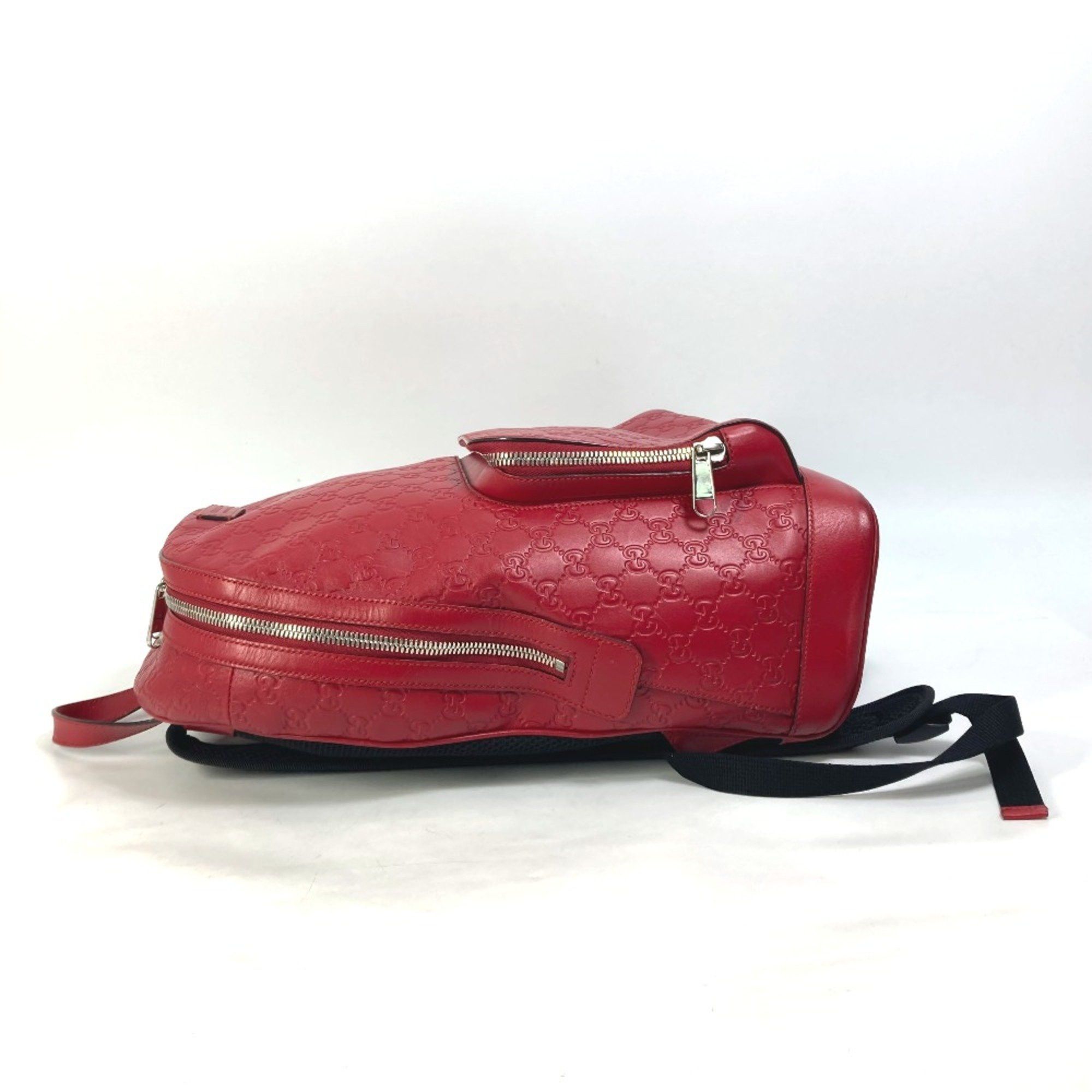 Gucci Gucci 406370 Guccissima backpack bag Backpack Red Size ONE SIZE - 3 Thumbnail