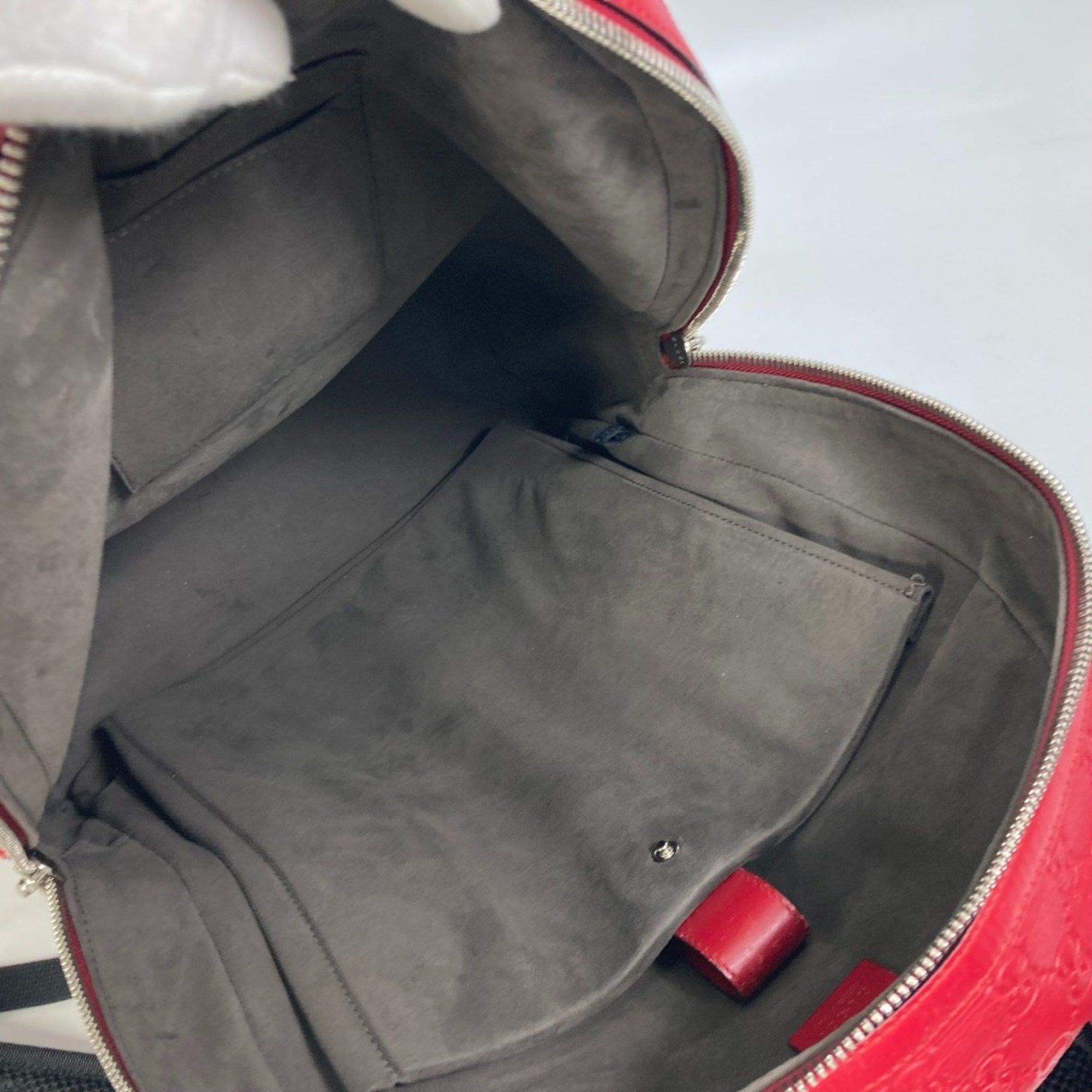 Gucci Gucci 406370 Guccissima backpack bag Backpack Red Size ONE SIZE - 11 Thumbnail