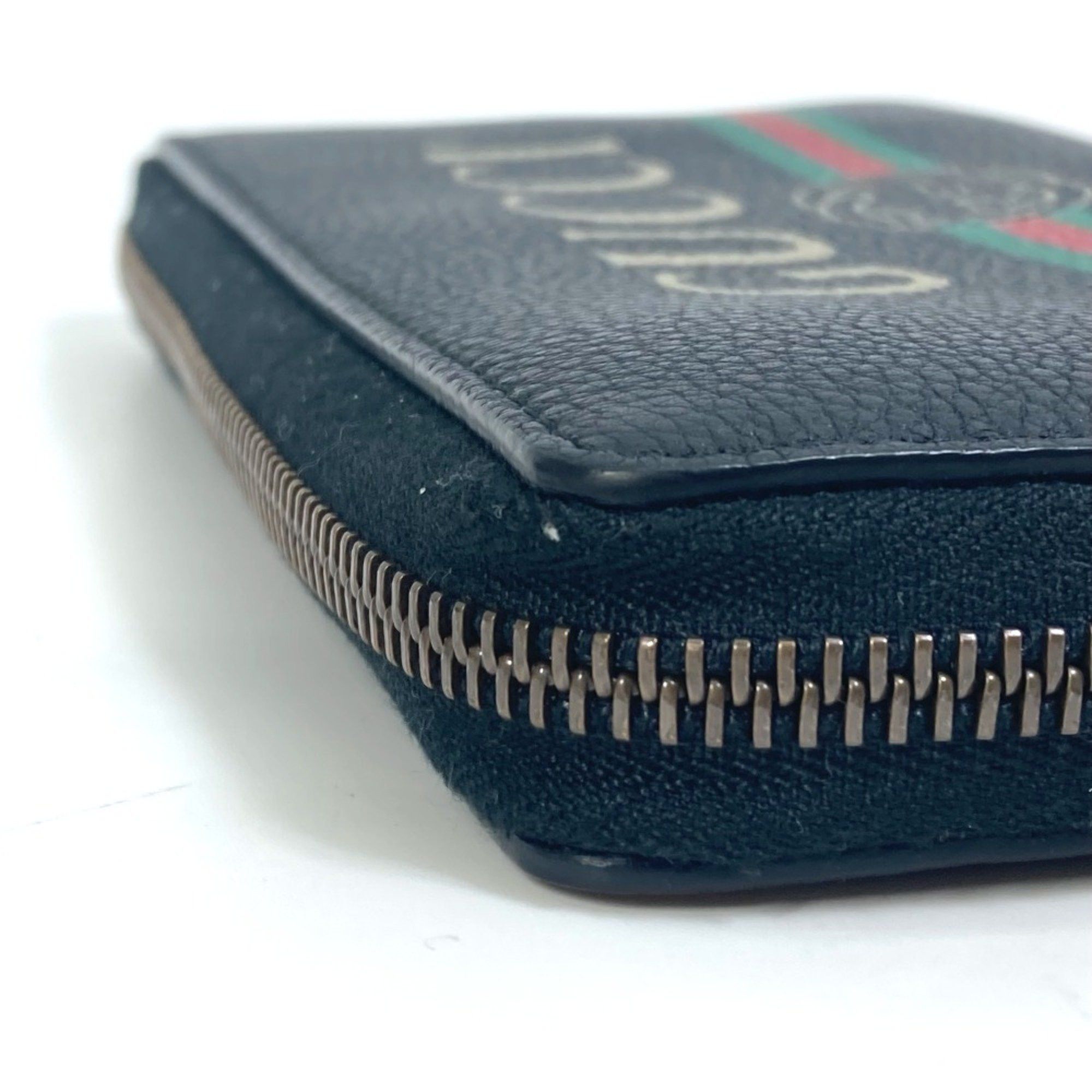 Gucci Gucci 496317 Sherry line Zip Around Long Wallet Black Size ONE SIZE - 4 Thumbnail