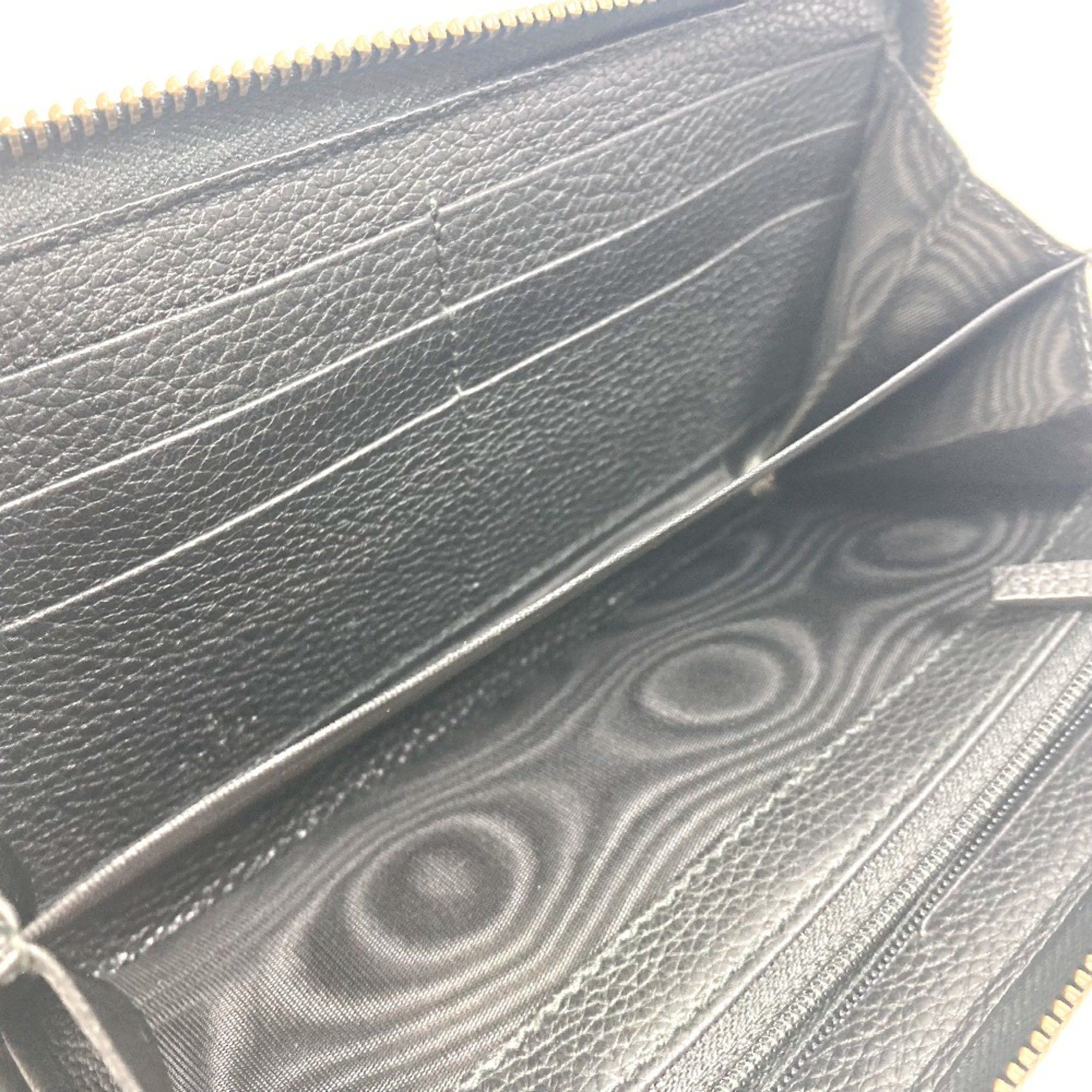 Gucci Gucci 496317 Sherry line Zip Around Long Wallet Black Size ONE SIZE - 9 Thumbnail