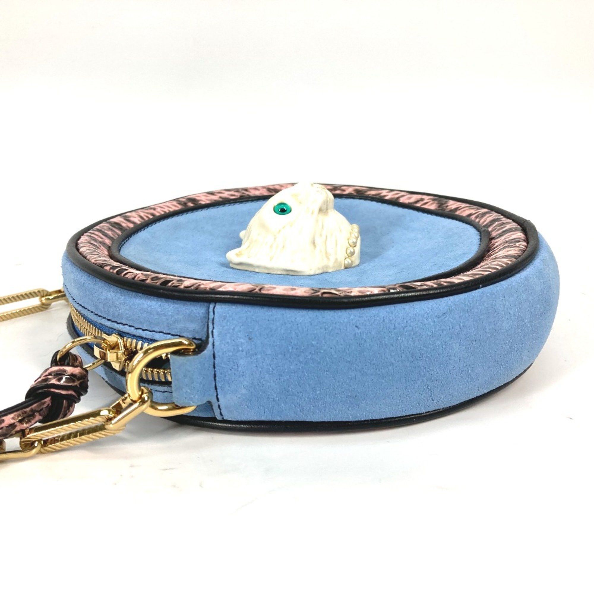 Gucci Gucci 499823 Round Pochette Crossbody Chain Shoulder Bag blue Size ONE SIZE - 5 Thumbnail