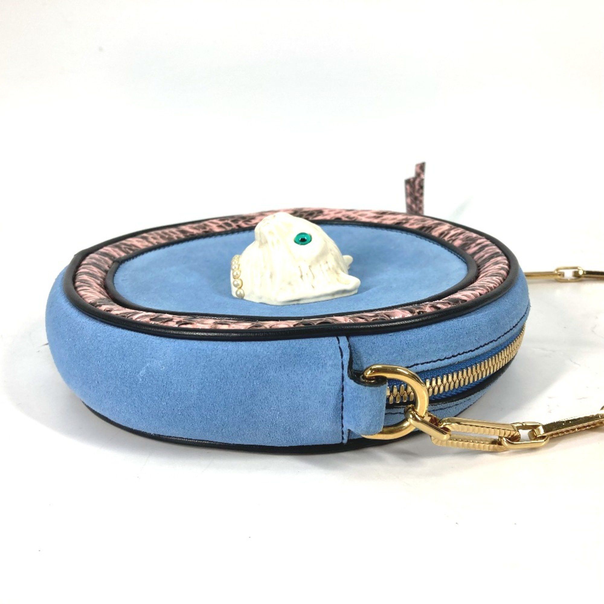 Gucci Gucci 499823 Round Pochette Crossbody Chain Shoulder Bag blue Size ONE SIZE - 4 Thumbnail
