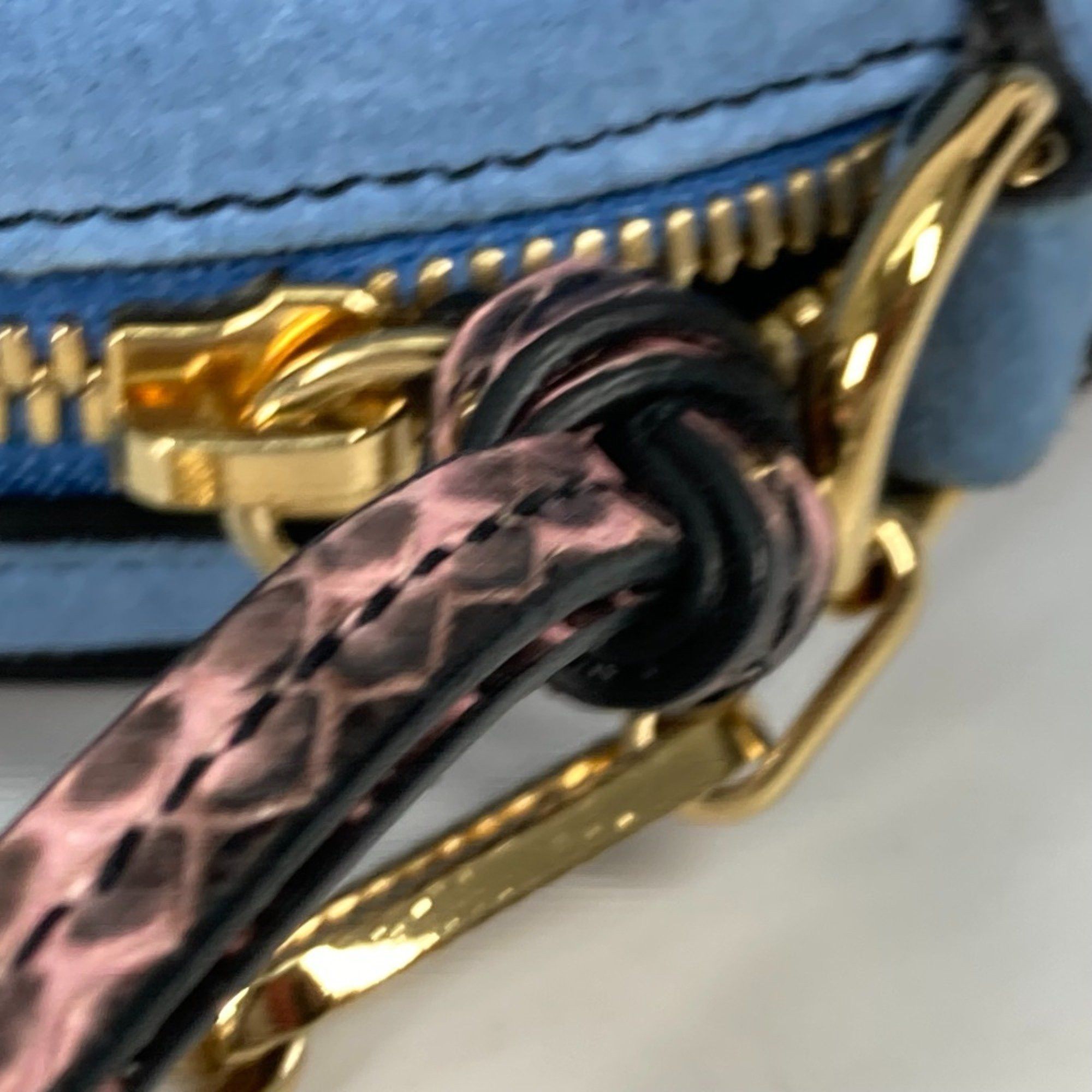 Gucci Gucci 499823 Round Pochette Crossbody Chain Shoulder Bag blue Size ONE SIZE - 7 Thumbnail