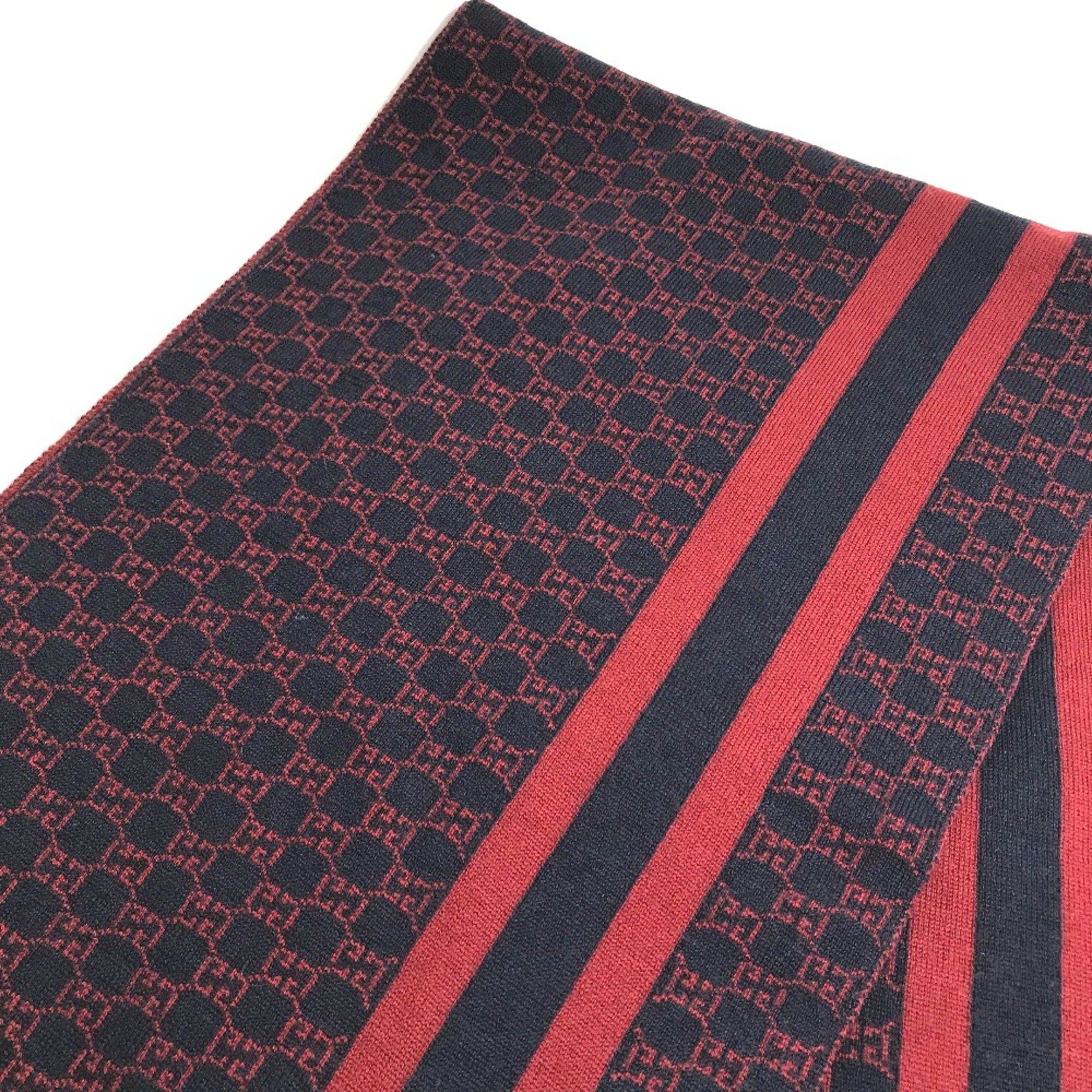 Gucci Gucci Bicolor Scarf Red Navy Size ONE SIZE - 2 Thumbnail