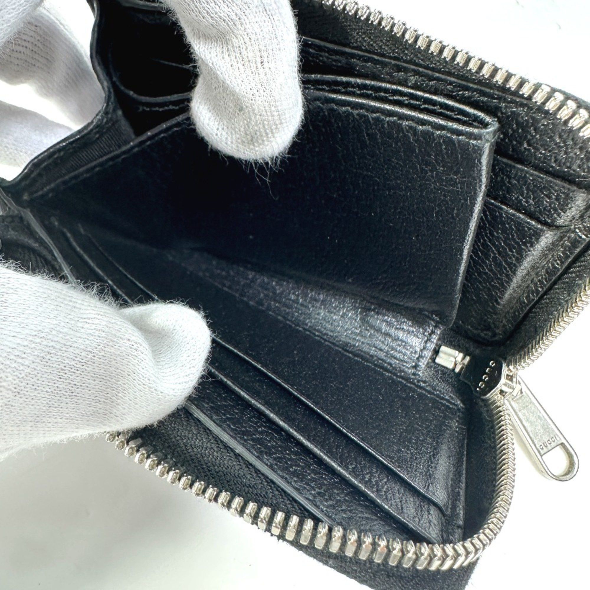 Gucci Gucci 657587 GG Mini wallet coin purse Black Size ONE SIZE - 8 Thumbnail