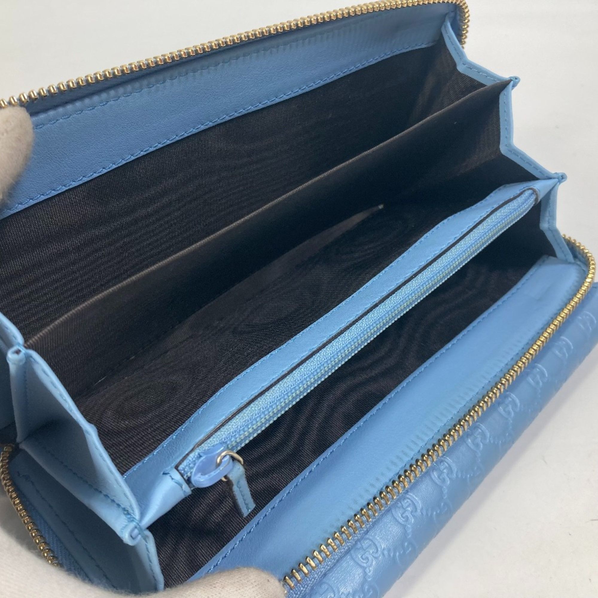 Gucci Gucci 449364 Zip Around Long Wallet Light blue Size ONE SIZE - 9 Thumbnail