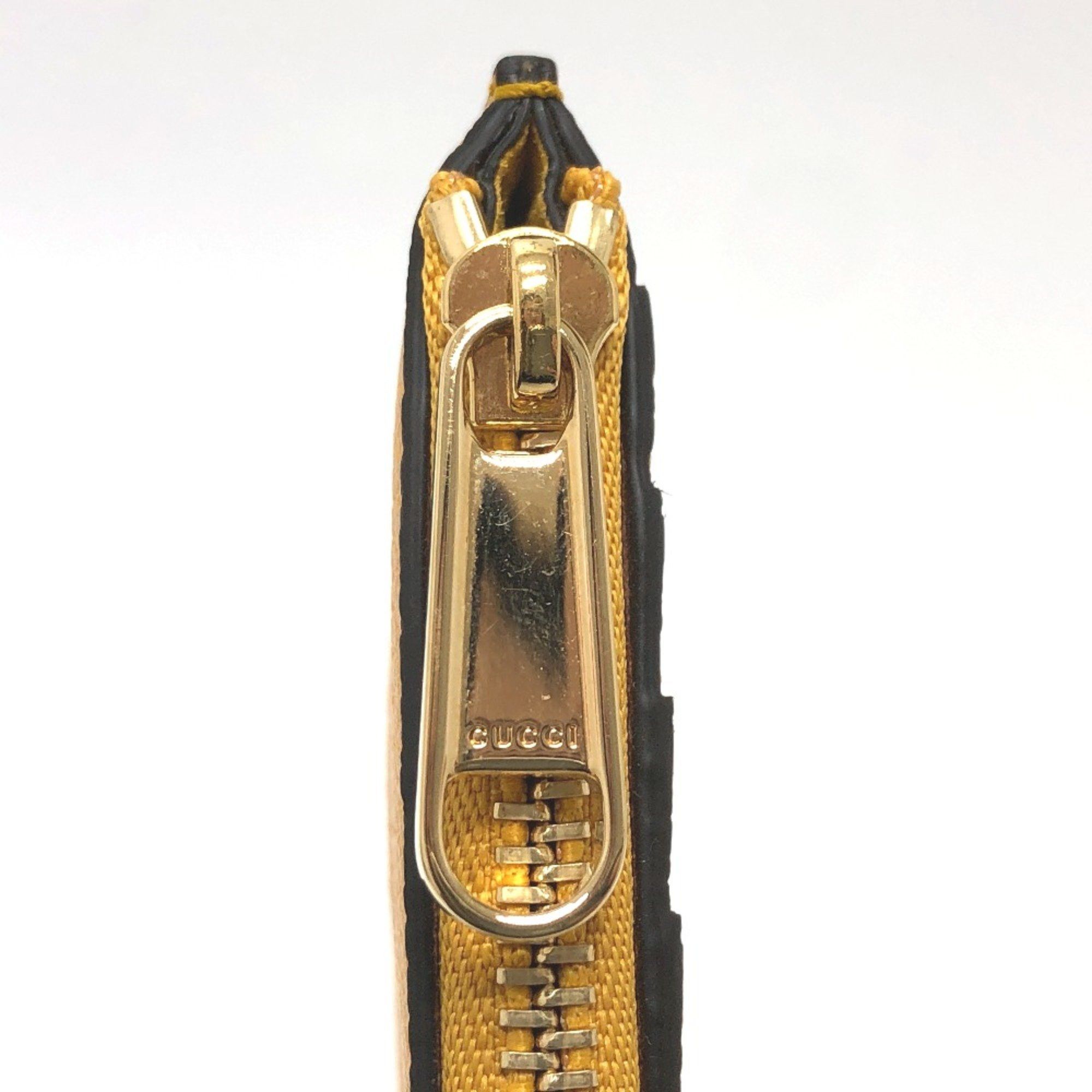 Gucci Gucci 725550 Card Case coin purse yellow GoldHardware Size ONE SIZE - 7 Thumbnail