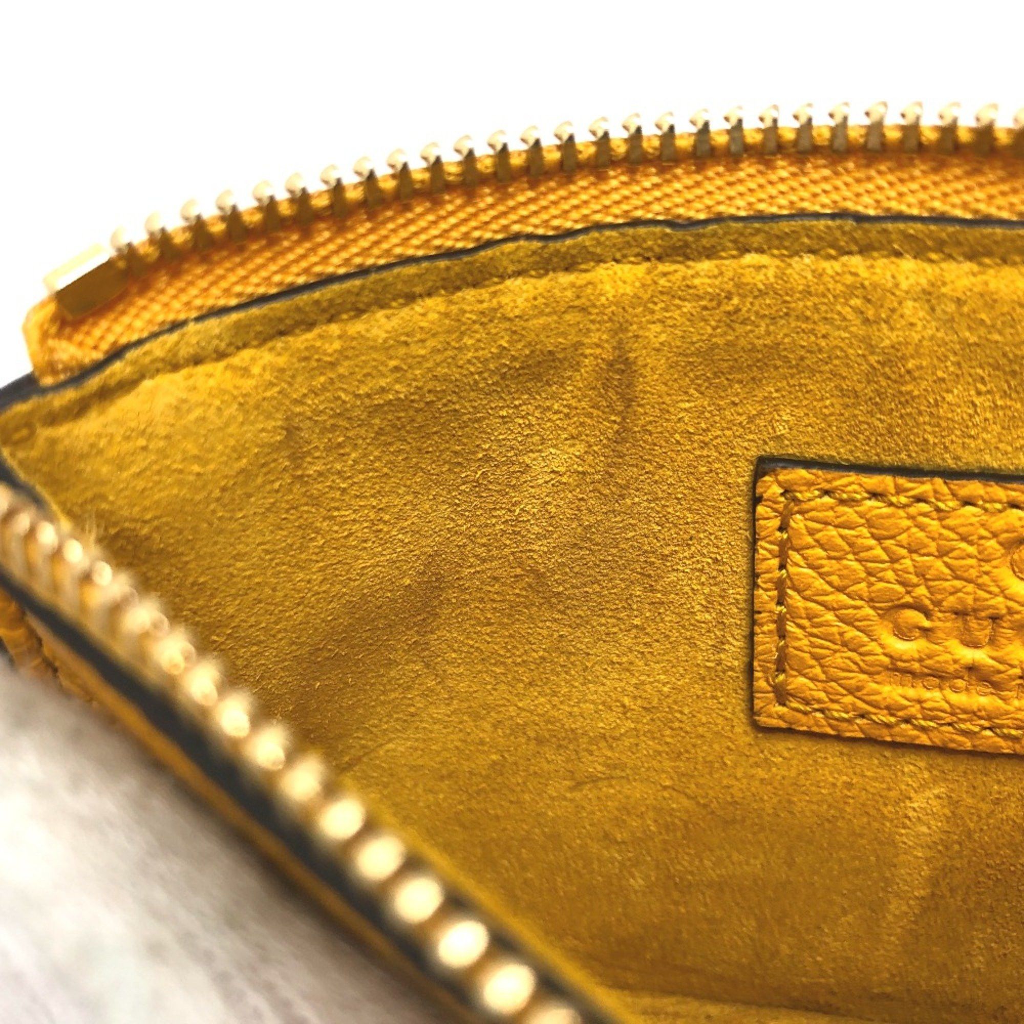 Gucci Gucci 725550 Card Case coin purse yellow GoldHardware Size ONE SIZE - 11 Thumbnail