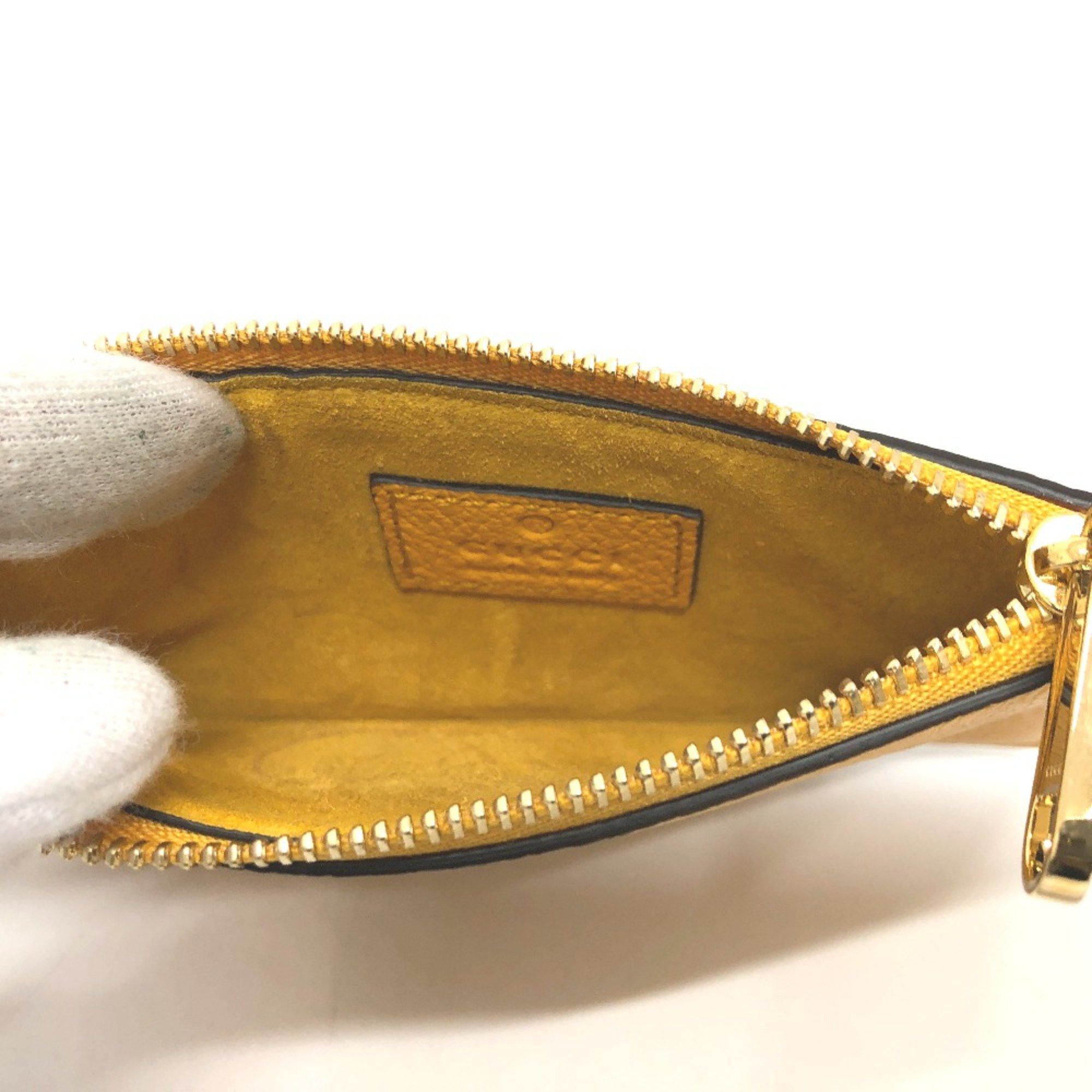 Gucci Gucci 725550 Card Case coin purse yellow GoldHardware Size ONE SIZE - 8 Thumbnail