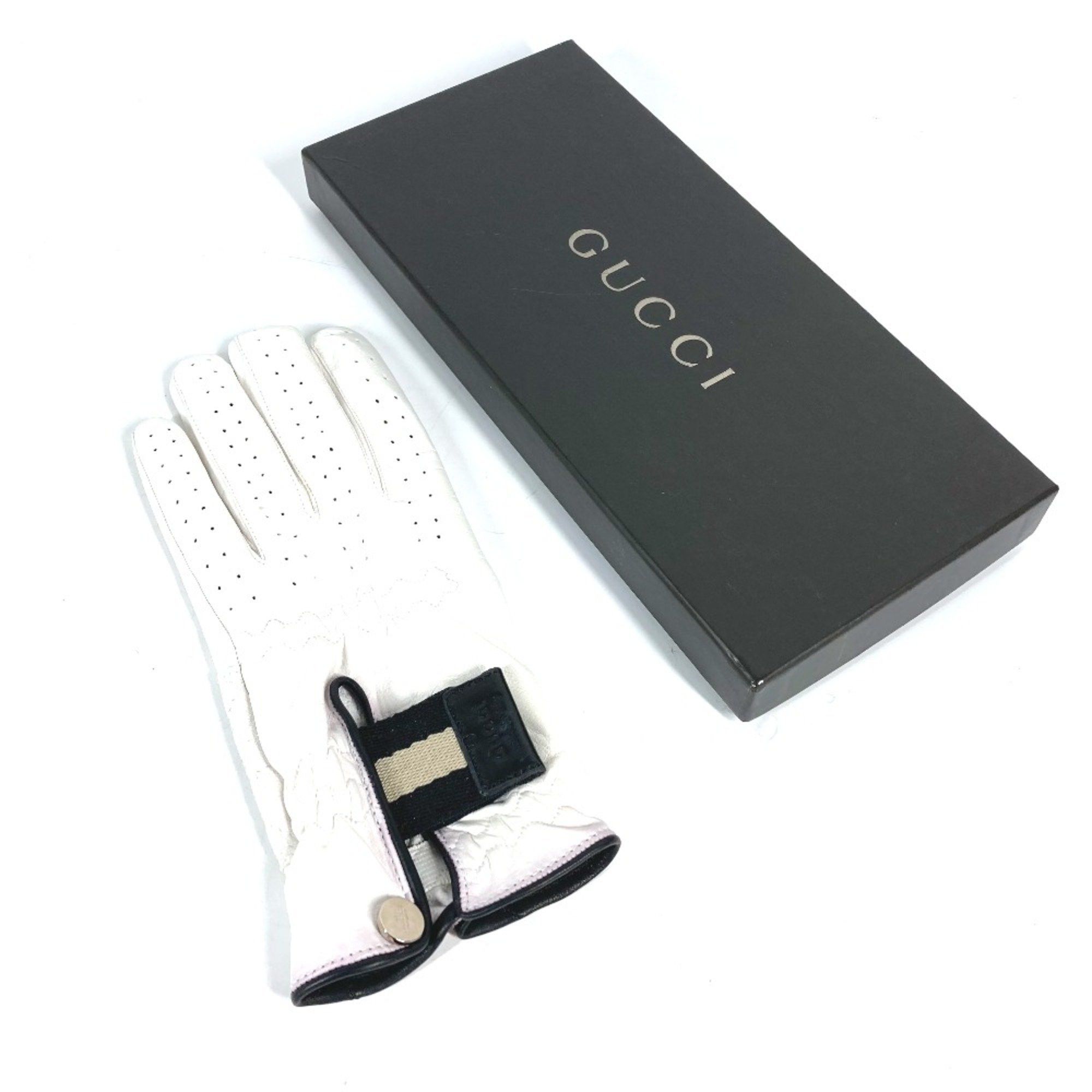 Gucci Gucci For left hand Sports gloves White Size ONE SIZE - 3 Thumbnail