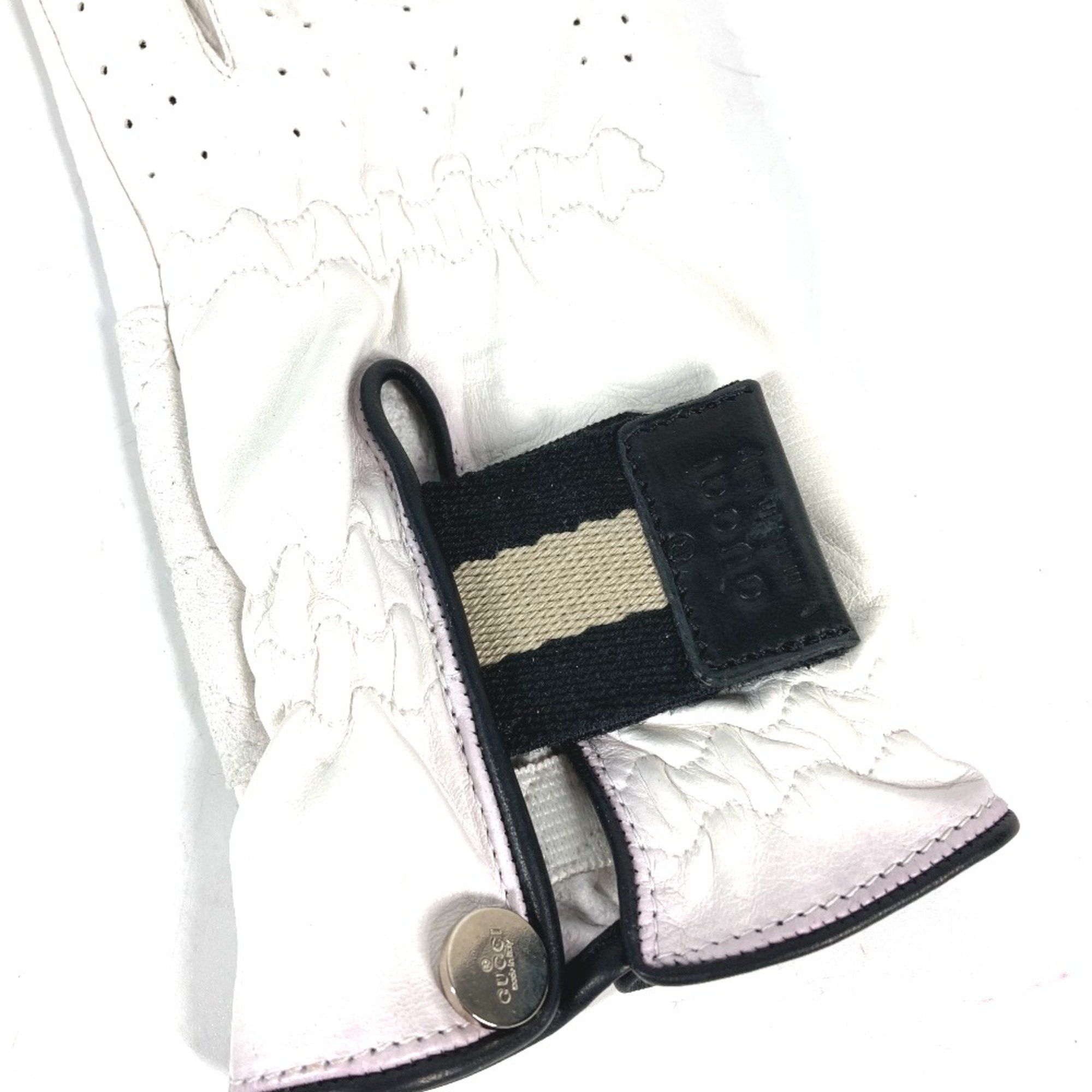 Gucci Gucci For left hand Sports gloves White Size ONE SIZE - 4 Thumbnail