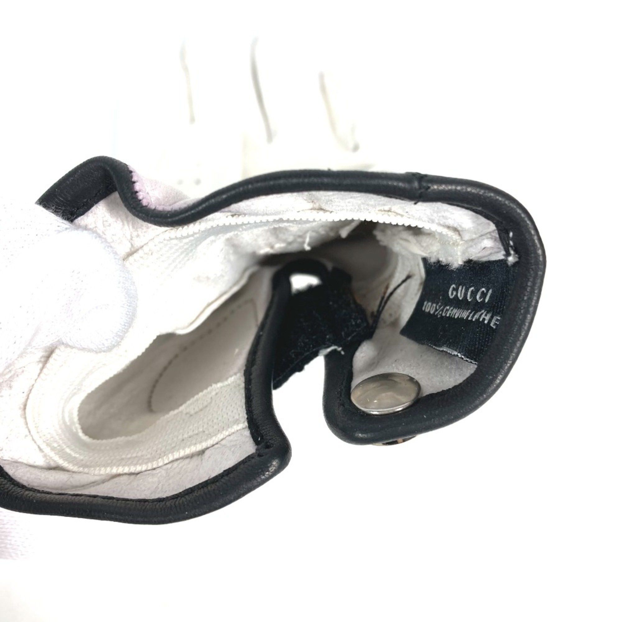 Gucci Gucci For left hand Sports gloves White Size ONE SIZE - 8 Thumbnail