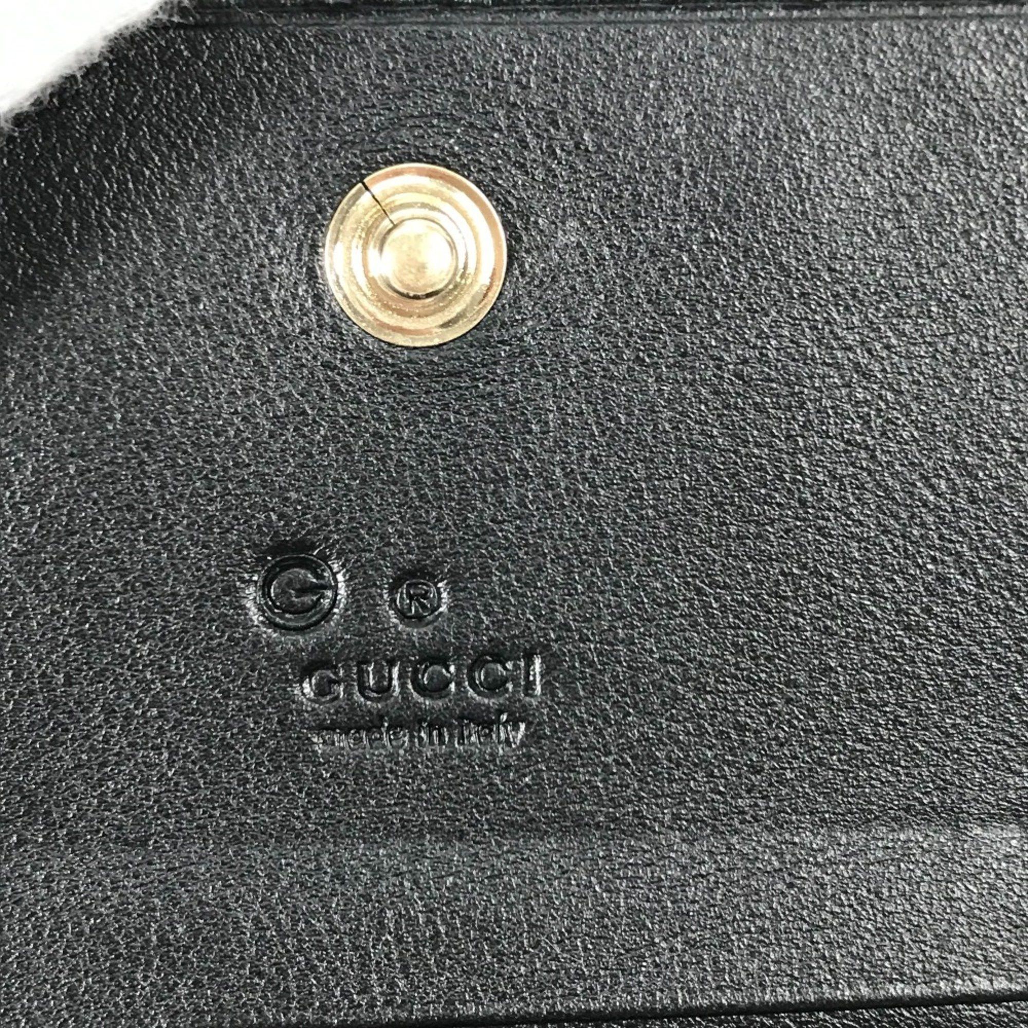 Gucci Gucci 544030 Guccissima Two fold Card Case Black Size ONE SIZE - 14 Thumbnail