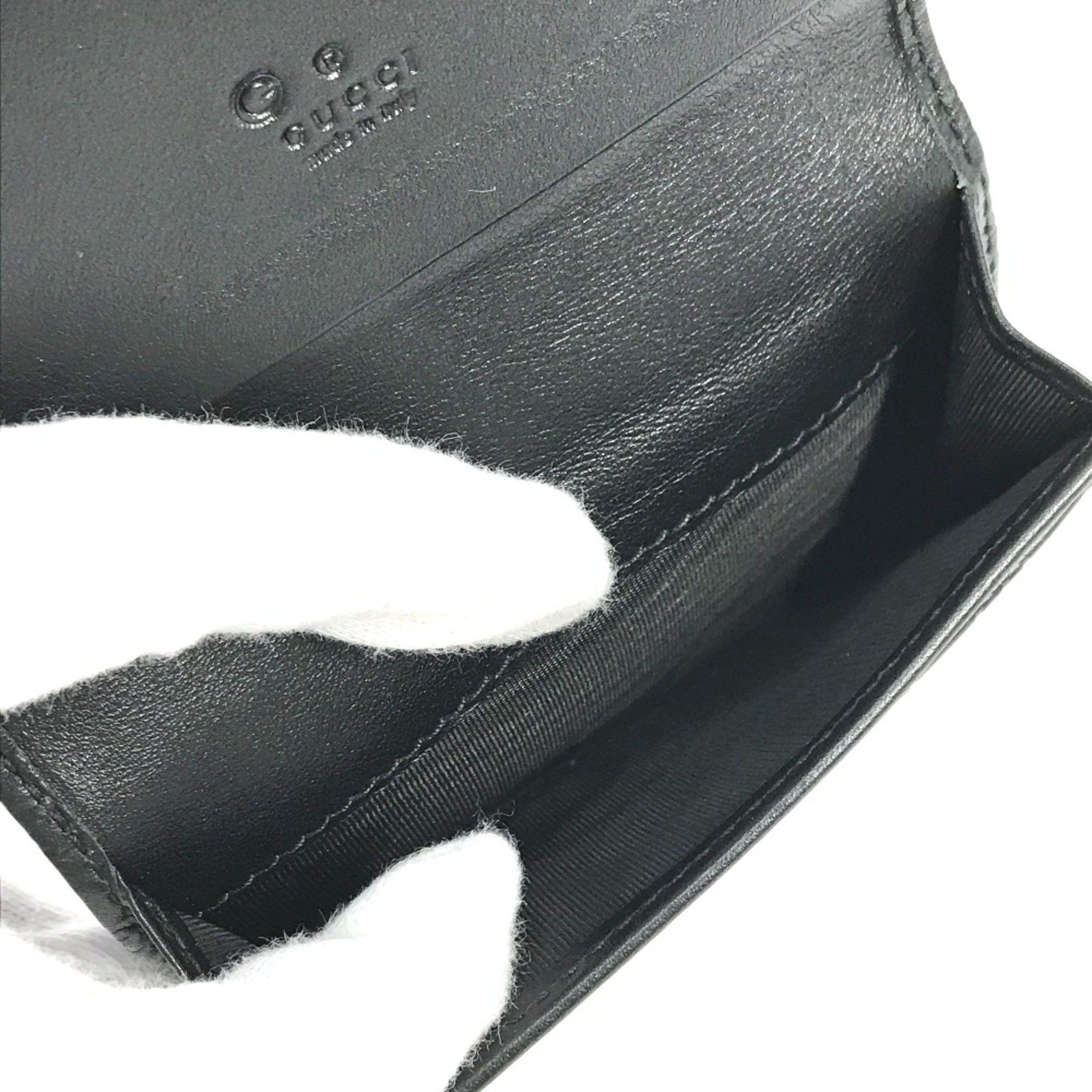 Gucci Gucci 544030 Guccissima Two fold Card Case Black Size ONE SIZE - 12 Thumbnail