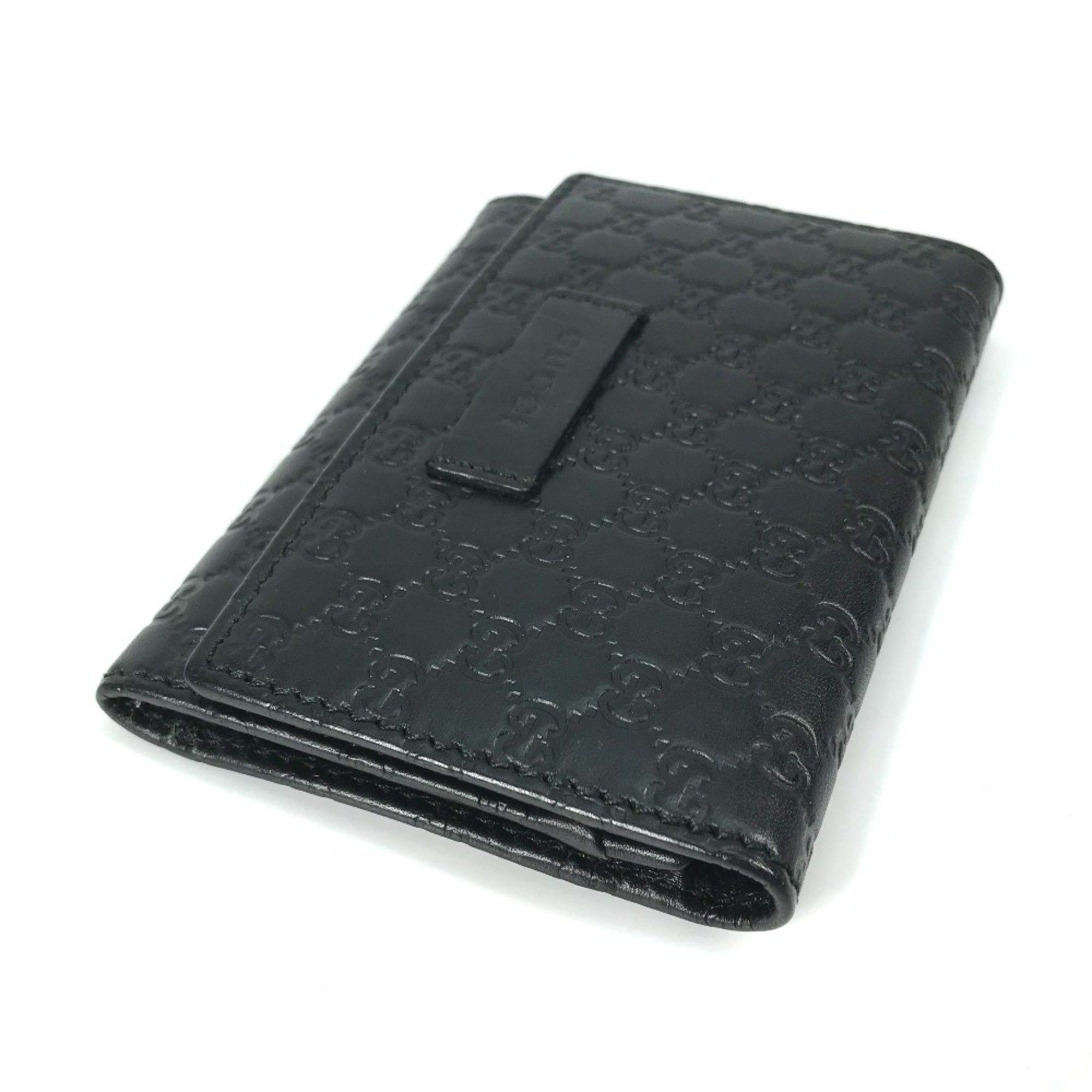 Gucci Gucci 544030 Guccissima Two fold Card Case Black Size ONE SIZE - 4 Thumbnail