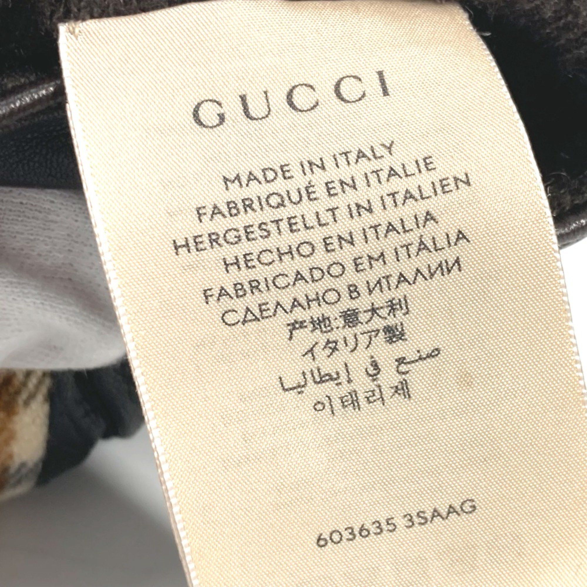Gucci Gucci 603635 check gloves Glove Brown Beige Size ONE SIZE - 10 Thumbnail