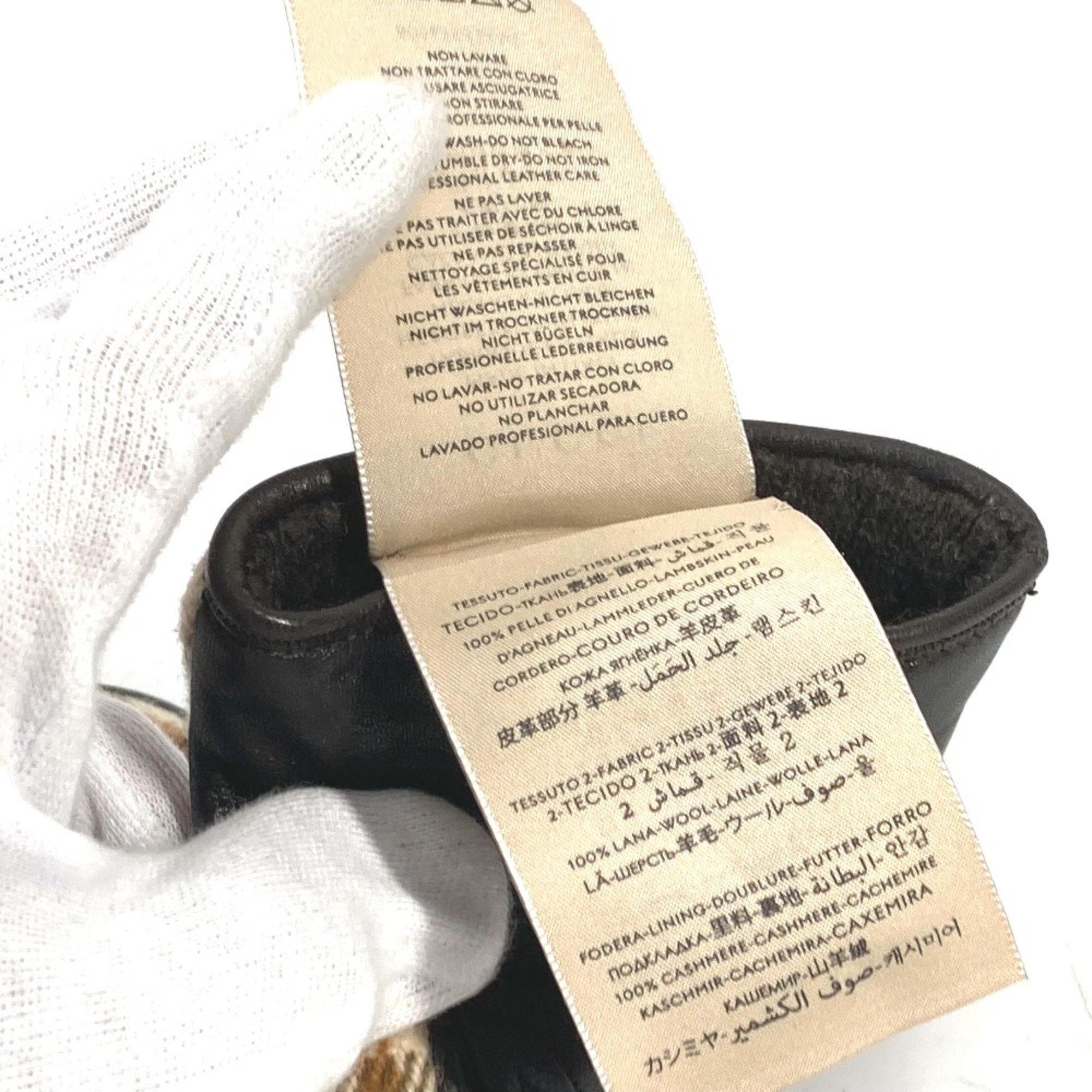Gucci Gucci 603635 check gloves Glove Brown Beige Size ONE SIZE - 11 Thumbnail