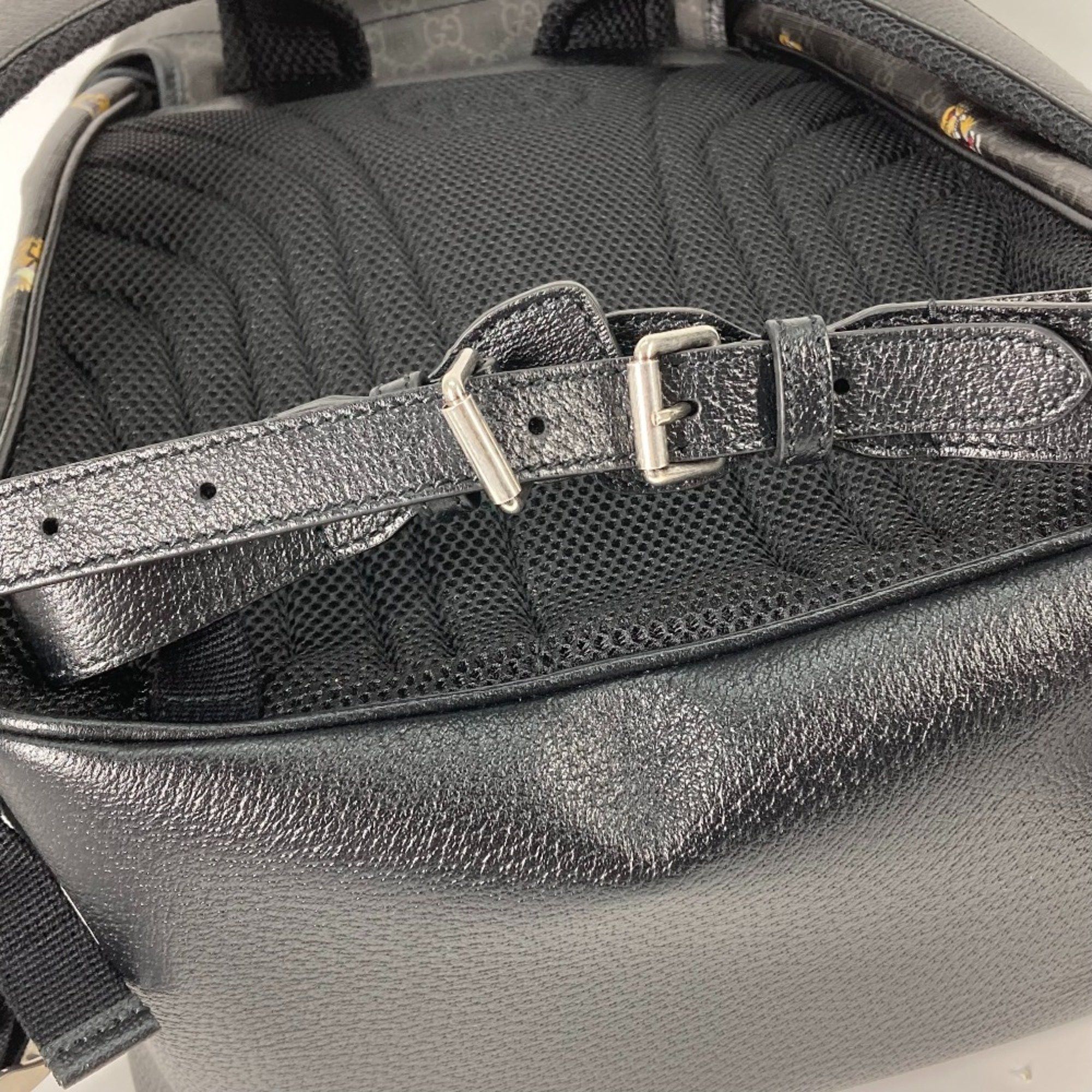 Gucci Gucci 696013 Interlocking G tiger tiger bag Backpack Black Size ONE SIZE - 7 Thumbnail