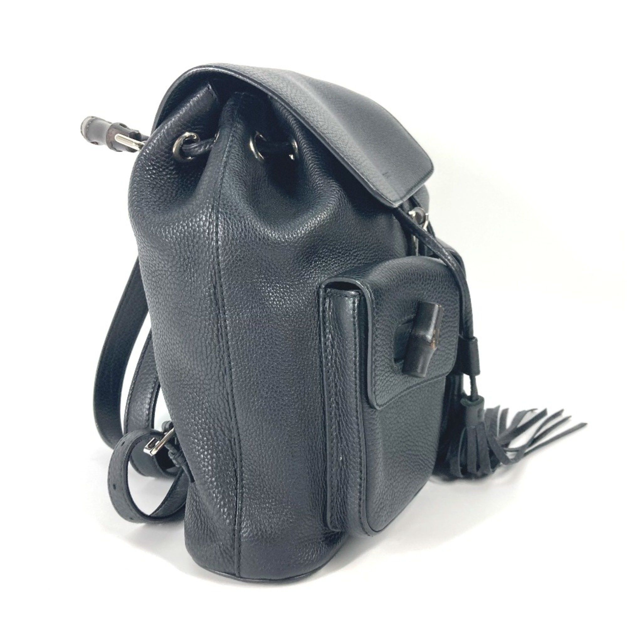 Gucci Gucci 370833 Bamboo Bag Backpack Black Size ONE SIZE - 3 Thumbnail
