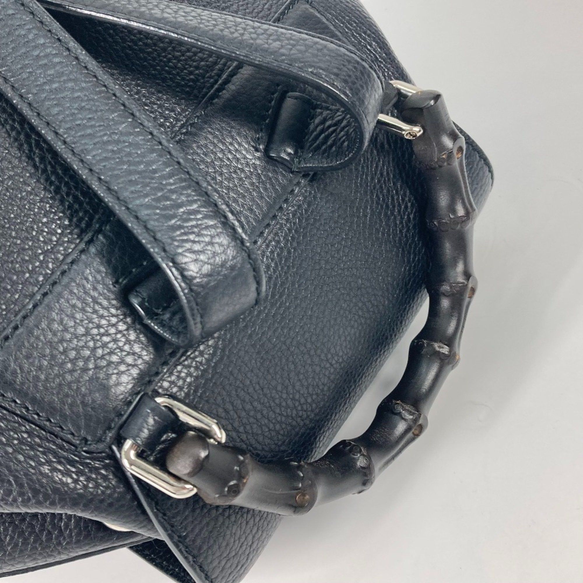 Gucci Gucci 370833 Bamboo Bag Backpack Black Size ONE SIZE - 11 Thumbnail