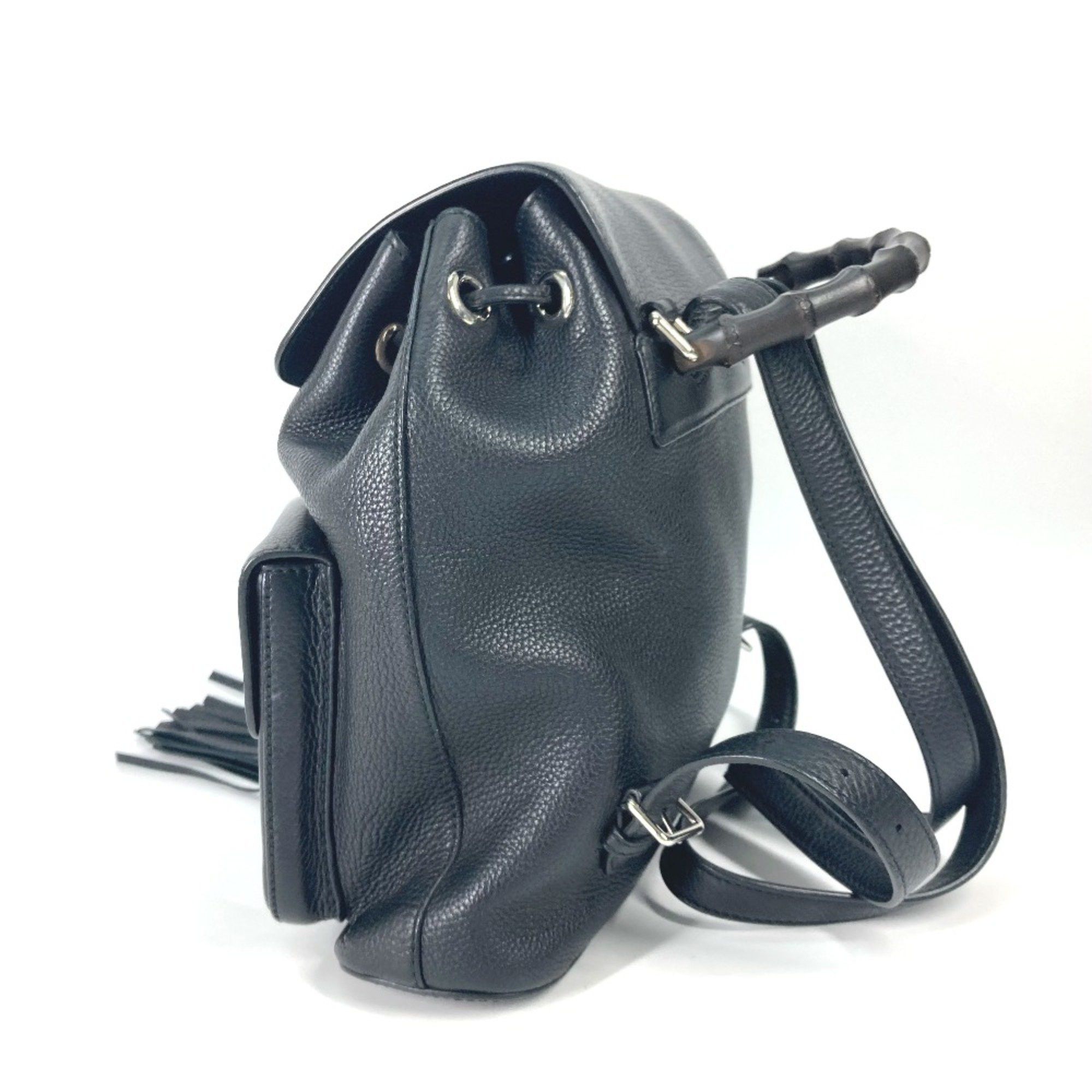 Gucci Gucci 370833 Bamboo Bag Backpack Black Size ONE SIZE - 4 Thumbnail