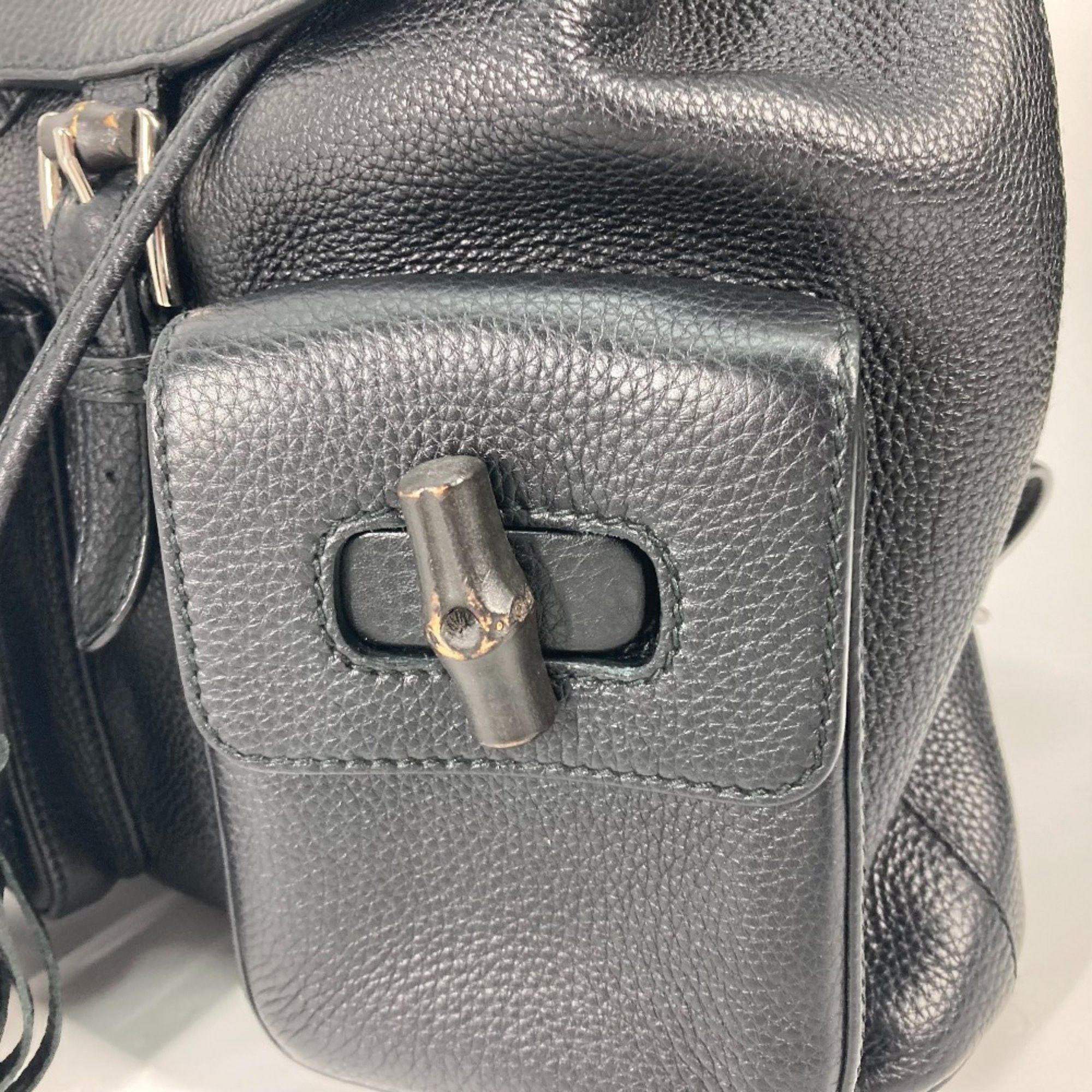 Gucci Gucci 370833 Bamboo Bag Backpack Black Size ONE SIZE - 7 Thumbnail