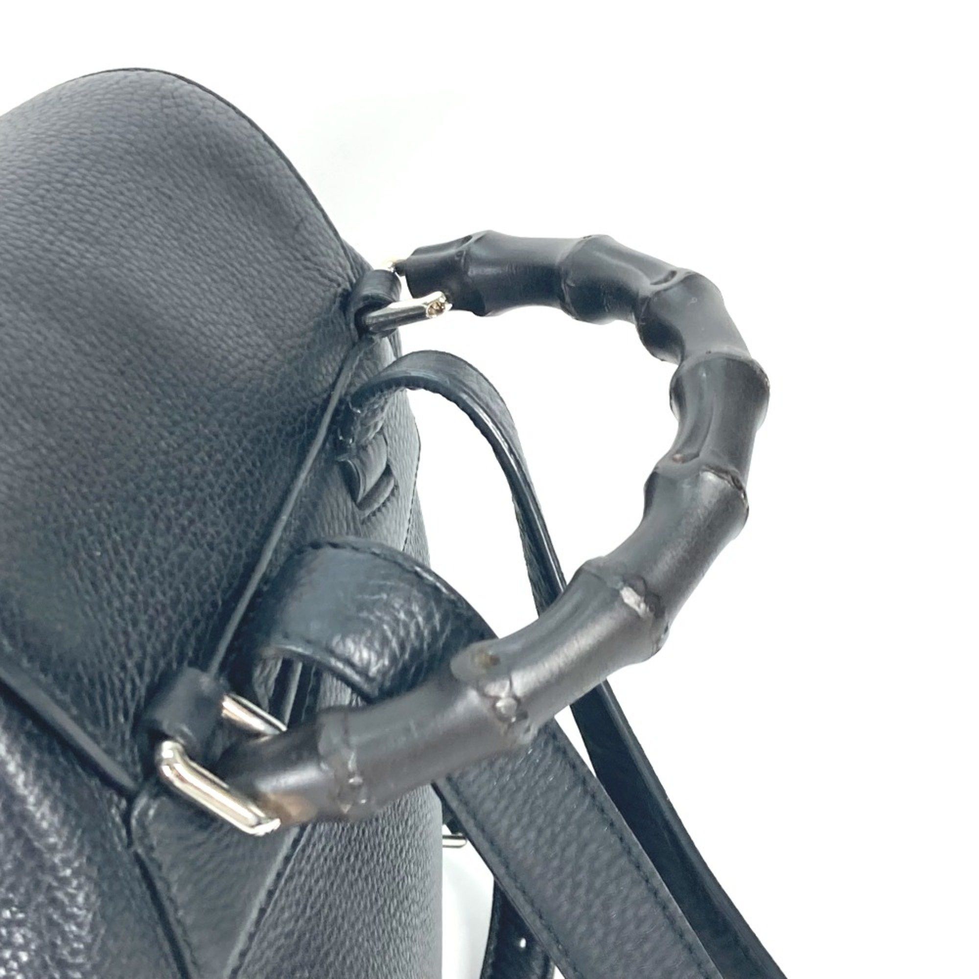 Gucci Gucci 370833 Bamboo Bag Backpack Black Size ONE SIZE - 5 Thumbnail