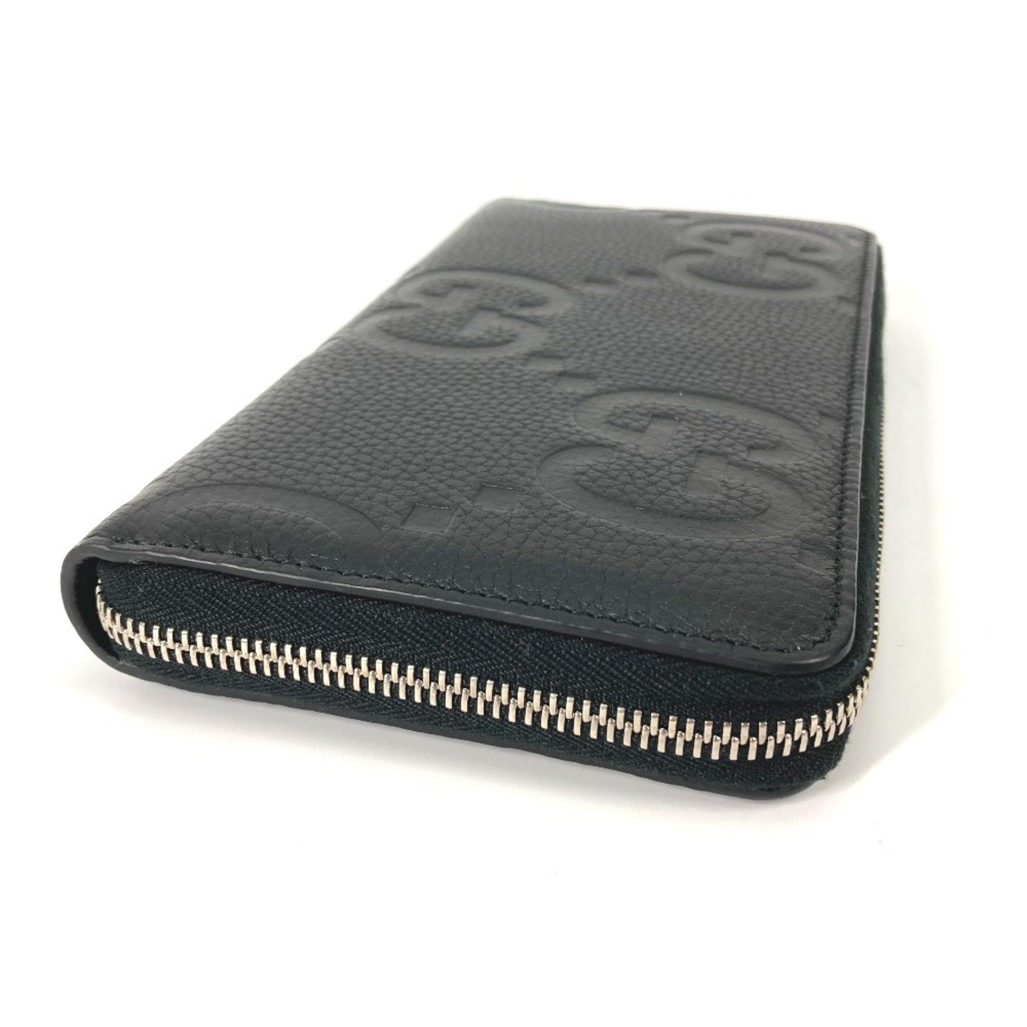 Gucci Gucci 739482 Jumbo GG Zip Around Long Wallet Black Size ONE SIZE - 4 Thumbnail