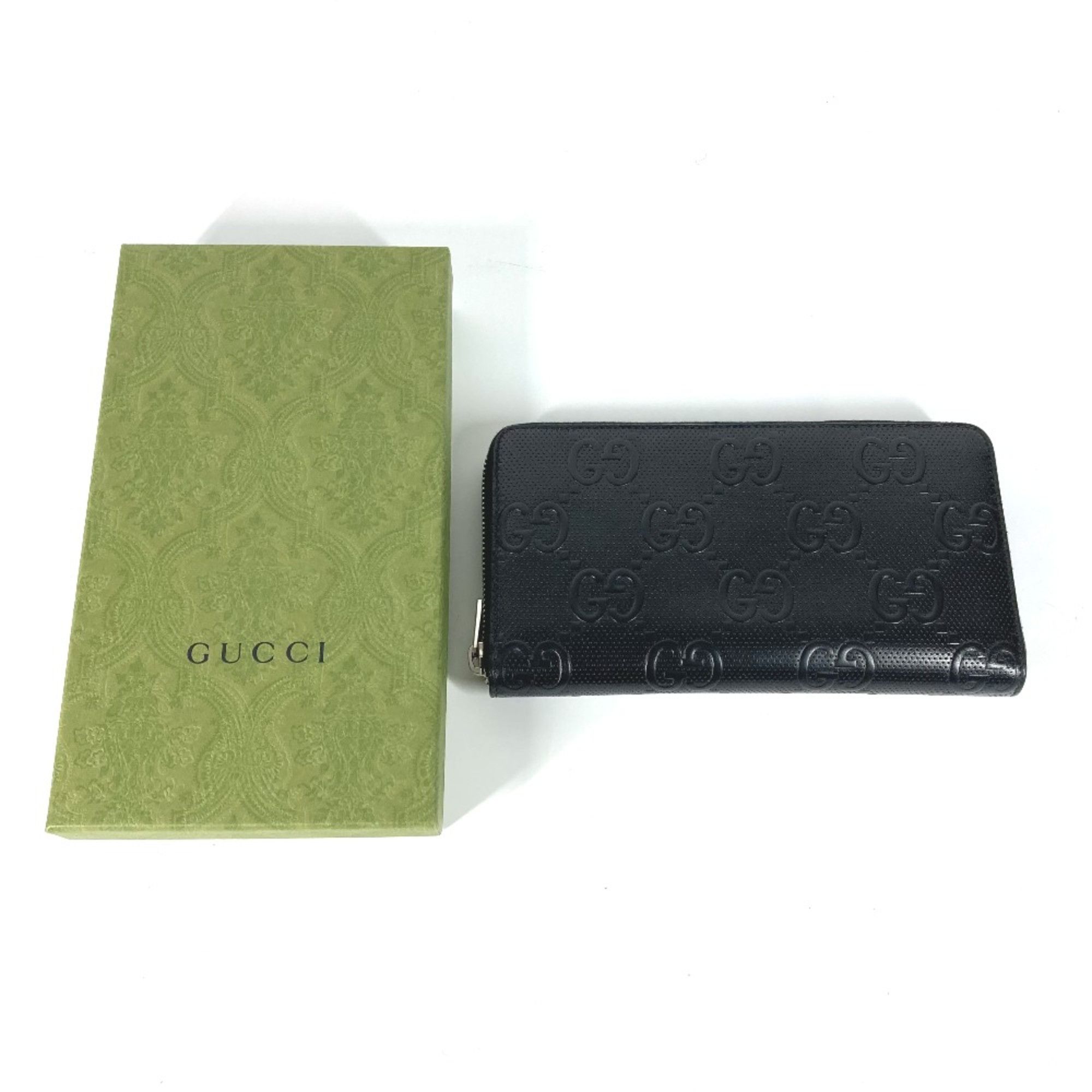 Gucci Gucci 625563 GG embossed long wallet Organizer Zip Around Long Wallet Black Size ONE SIZE - 2 Thumbnail