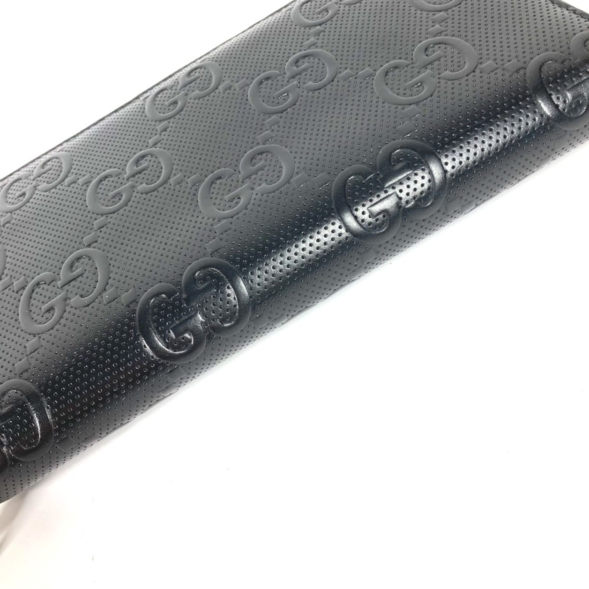 Gucci Gucci 625563 GG embossed long wallet Organizer Zip Around Long Wallet Black Size ONE SIZE - 4 Thumbnail