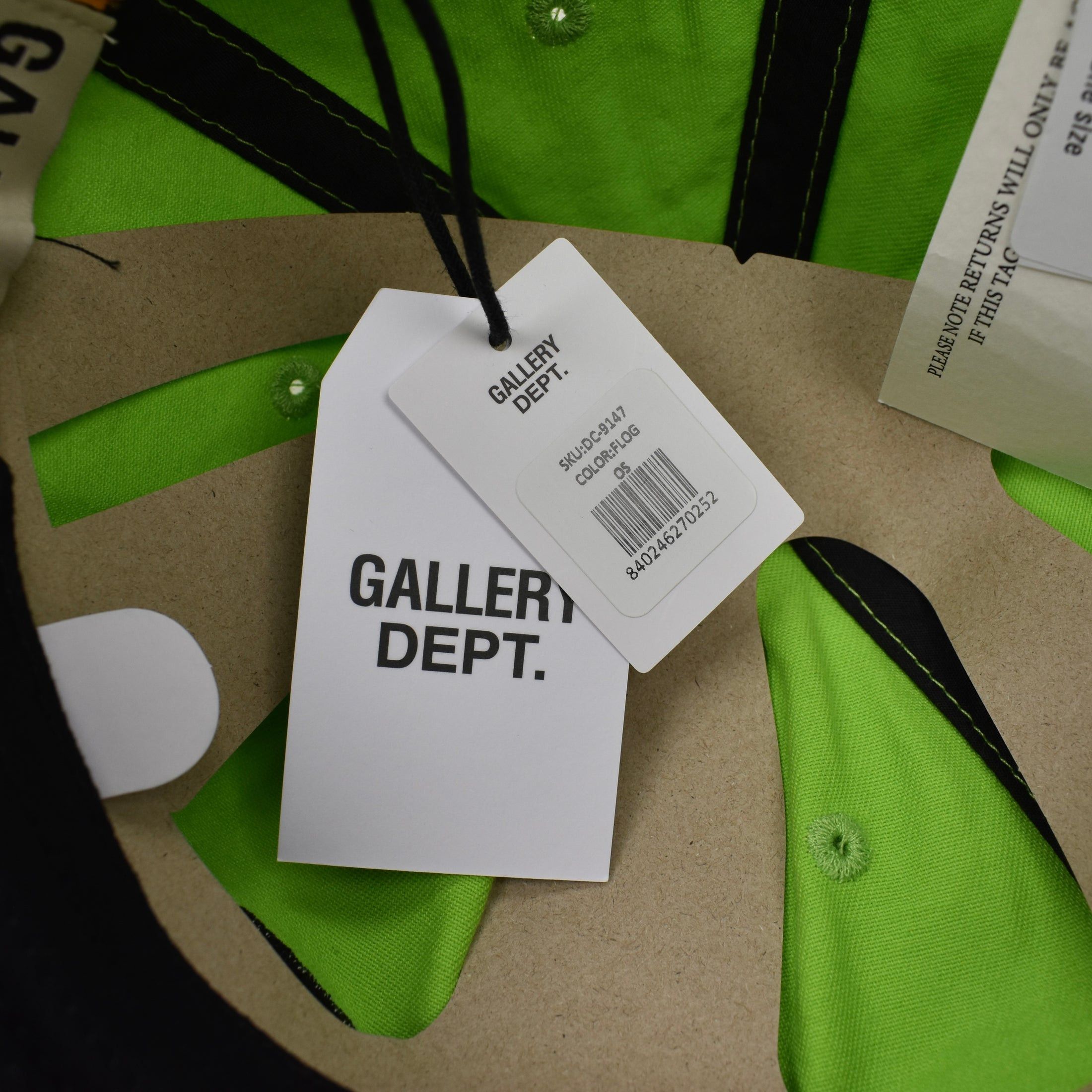 Gallery Dept. Gallery Dept. DEPT Logo Embroidered Hat Lime Green Size ONE SIZE - 5 Thumbnail
