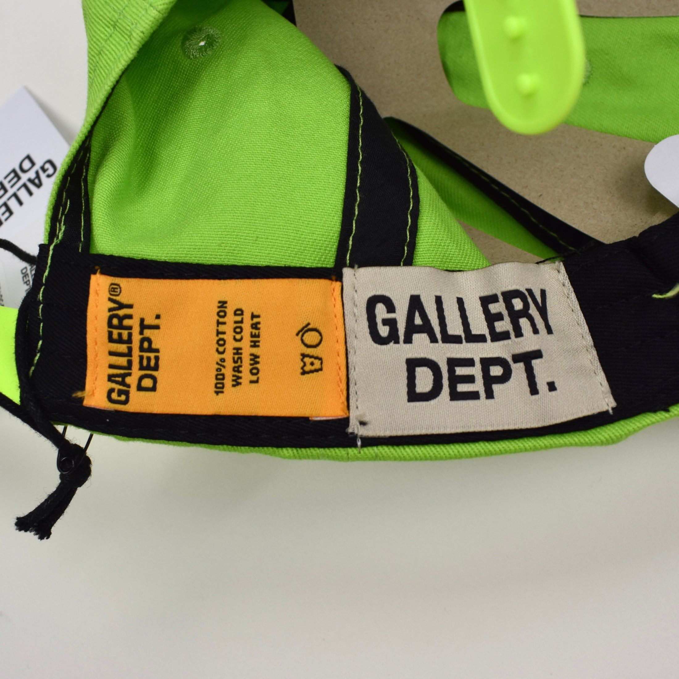 Gallery Dept. Gallery Dept. DEPT Logo Embroidered Hat Lime Green Size ONE SIZE - 4 Thumbnail
