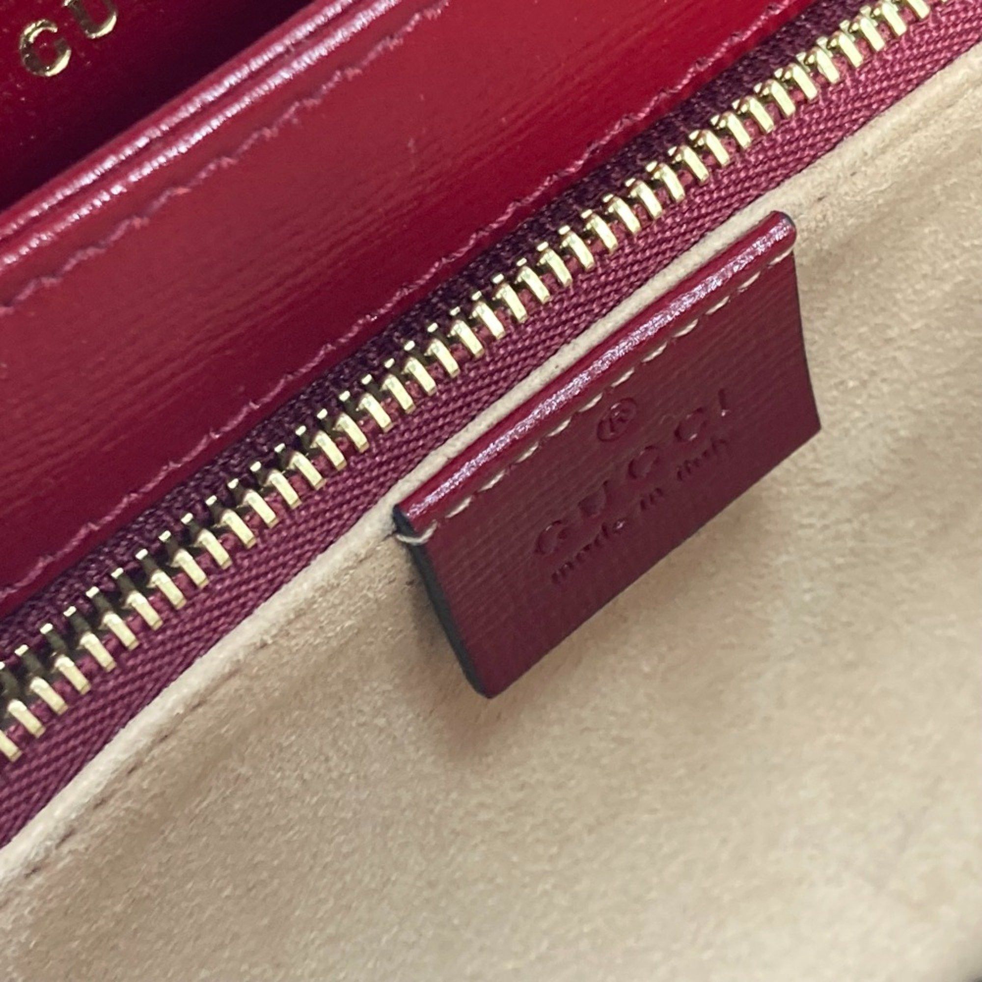 Gucci Gucci 602204 GG Supreme bag shawl Shoulder Bag Beige Red Size ONE SIZE - 12 Thumbnail