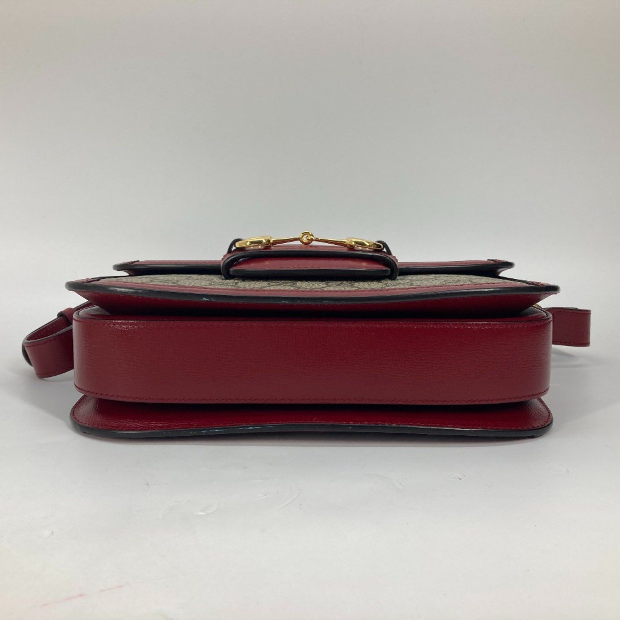 Gucci Gucci 602204 GG Supreme bag shawl Shoulder Bag Beige Red Size ONE SIZE - 5 Thumbnail