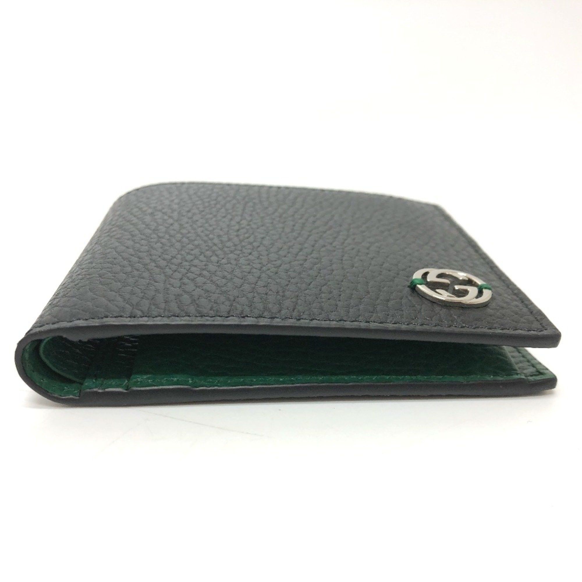 Gucci Gucci 610466 Interlocking G Folded wallet Black SilverHardware Size ONE SIZE - 4 Thumbnail