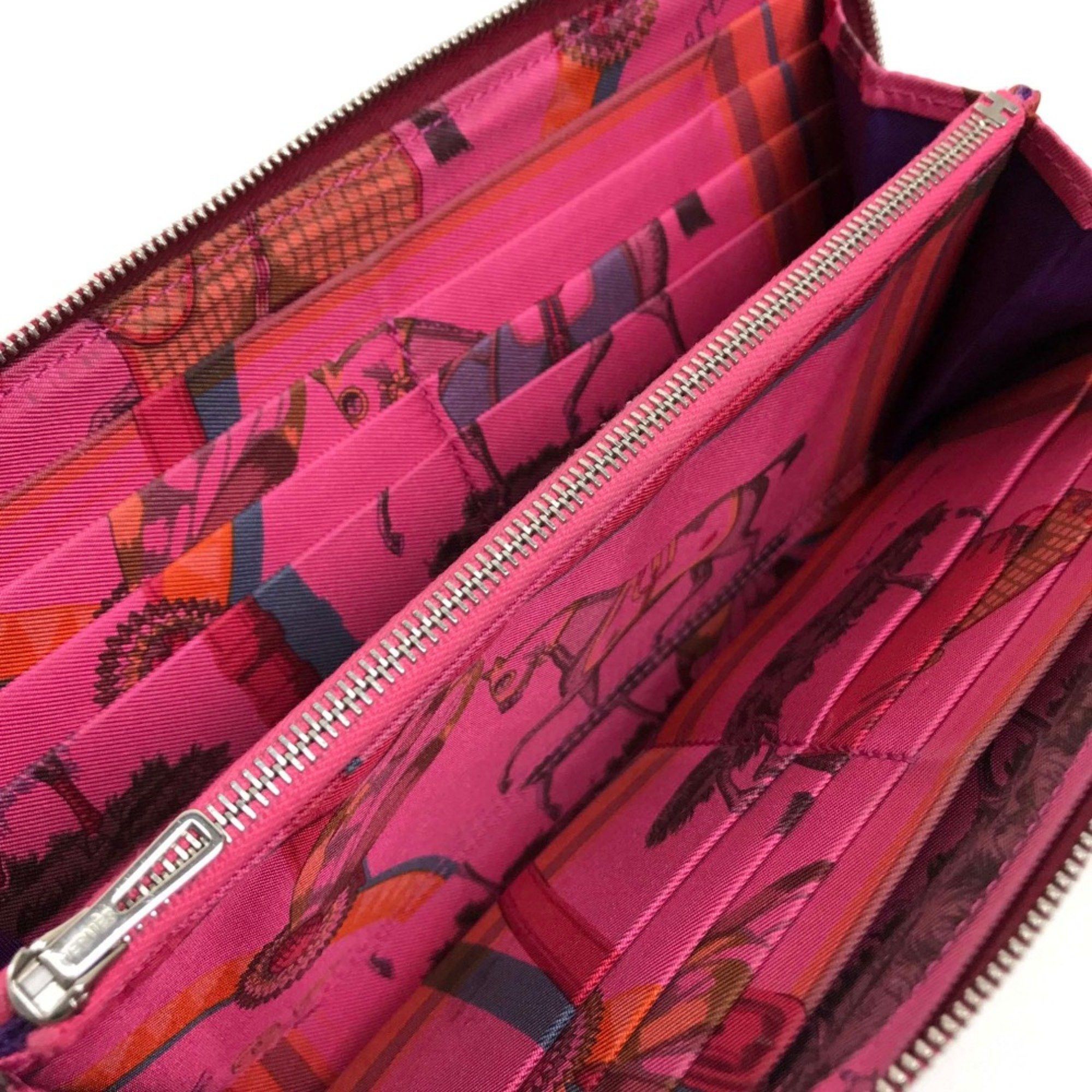 Hermes Hermes Silk-In Zip Around Long Wallet Ruby Size ONE SIZE - 6 Thumbnail