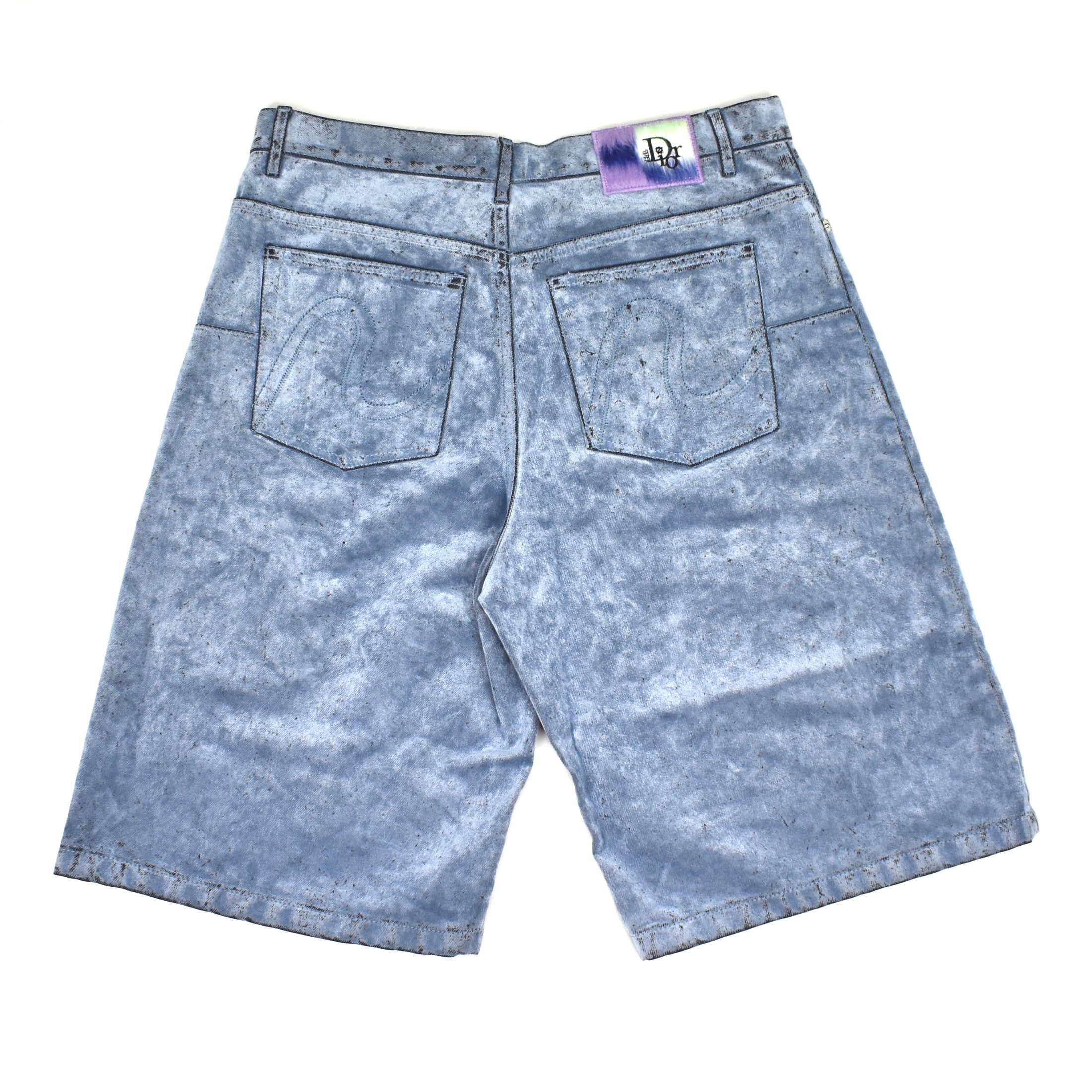 Dior × ERL DIOR x ERL Velvet Flocked Denim Shorts Jorts SS23 Size US 31 - 2 Thumbnail