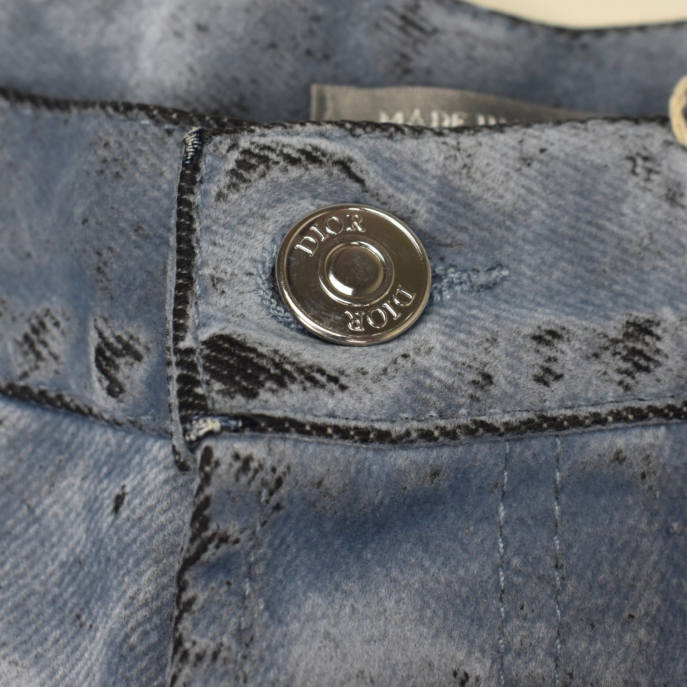 Dior × ERL DIOR x ERL Velvet Flocked Denim Shorts Jorts SS23 Size US 31 - 7 Thumbnail