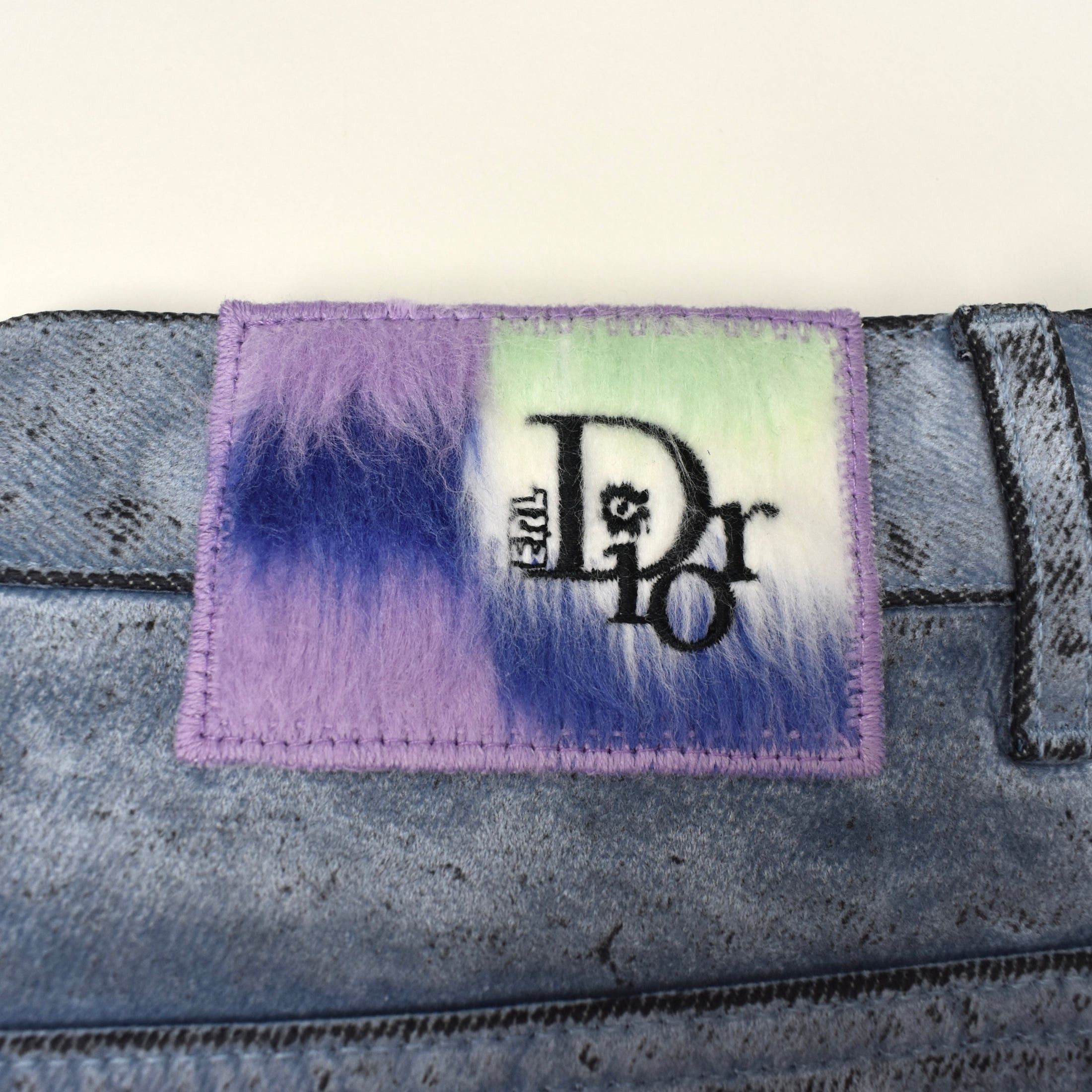 Dior × ERL DIOR x ERL Velvet Flocked Denim Shorts Jorts SS23 Size US 31 - 3 Thumbnail