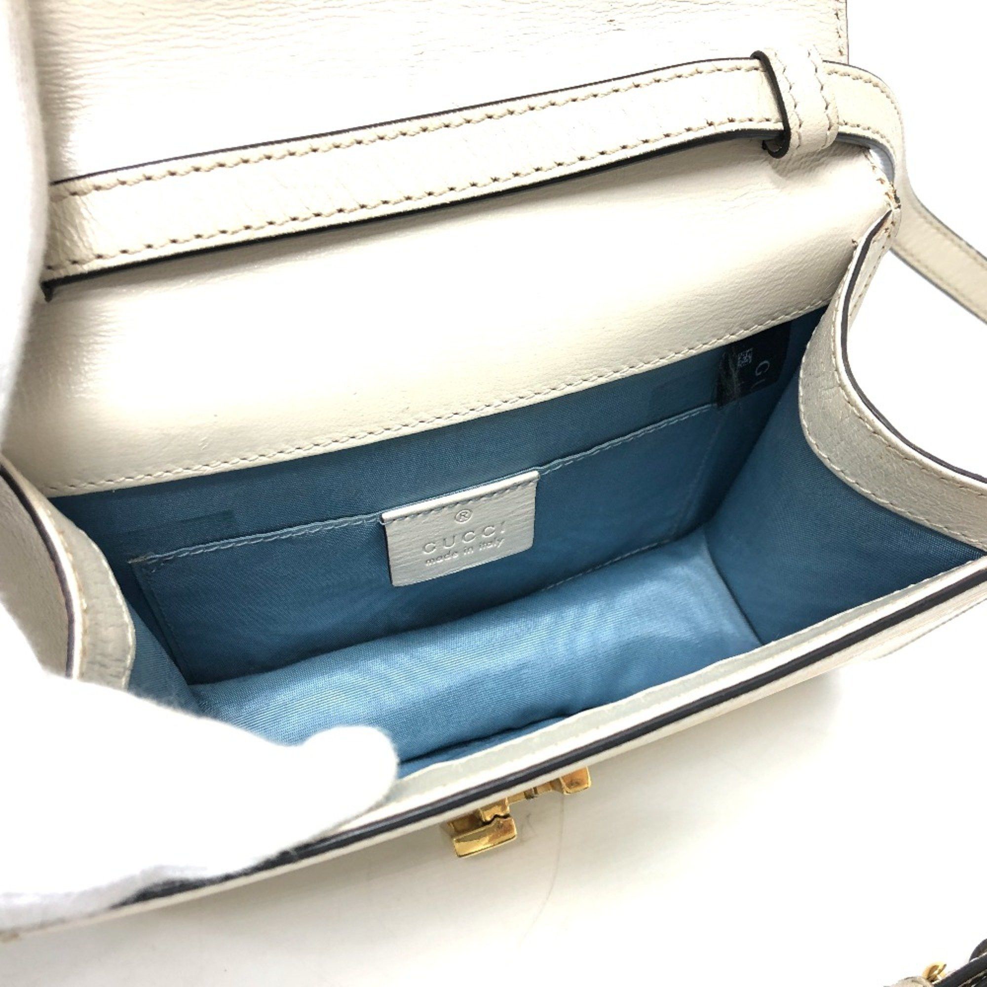 Gucci Gucci 470270 2WAY Bag Bag Hand Bag Shoulder Bag White Lining Blue/GoldHardware Size ONE SIZE - 13 Thumbnail