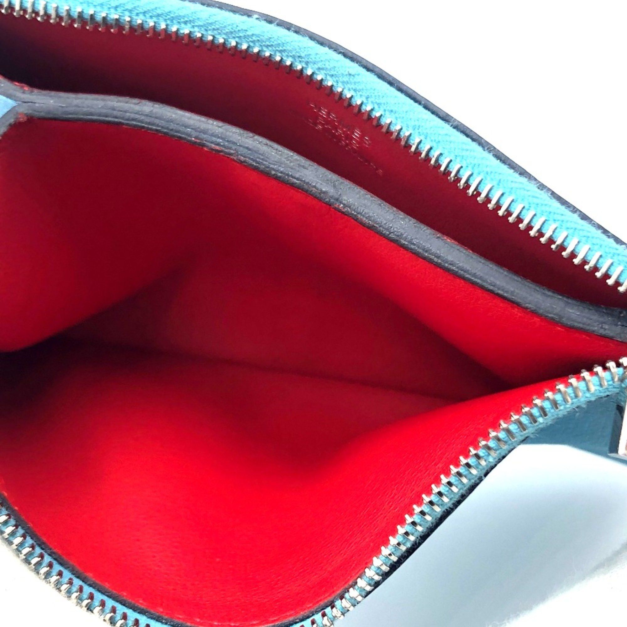 Hermes Hermes flat Cosmetics Pouch Pouch Brunol (estimated) blue Size ONE SIZE - 11 Thumbnail