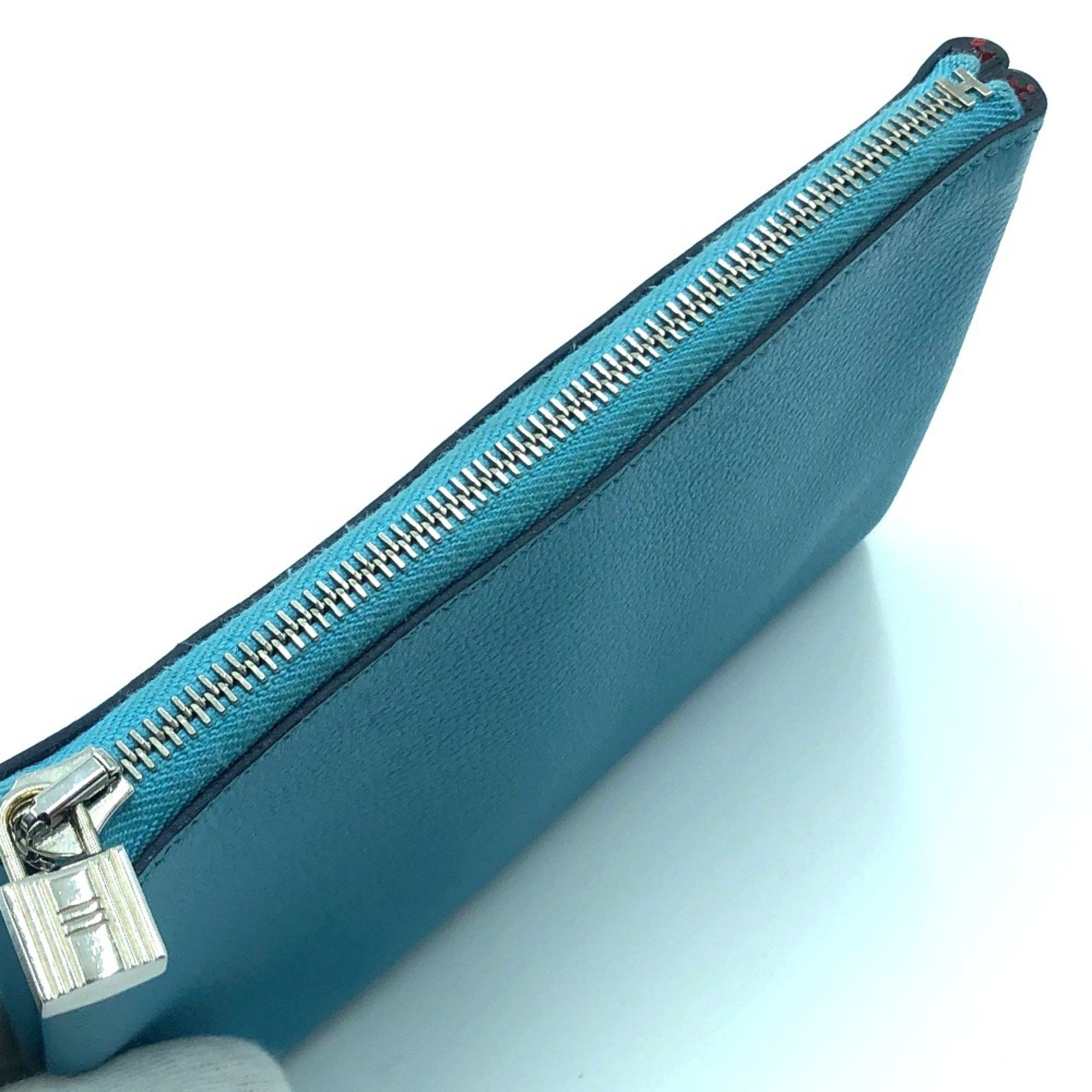 Hermes Hermes flat Cosmetics Pouch Pouch Brunol (estimated) blue Size ONE SIZE - 10 Thumbnail