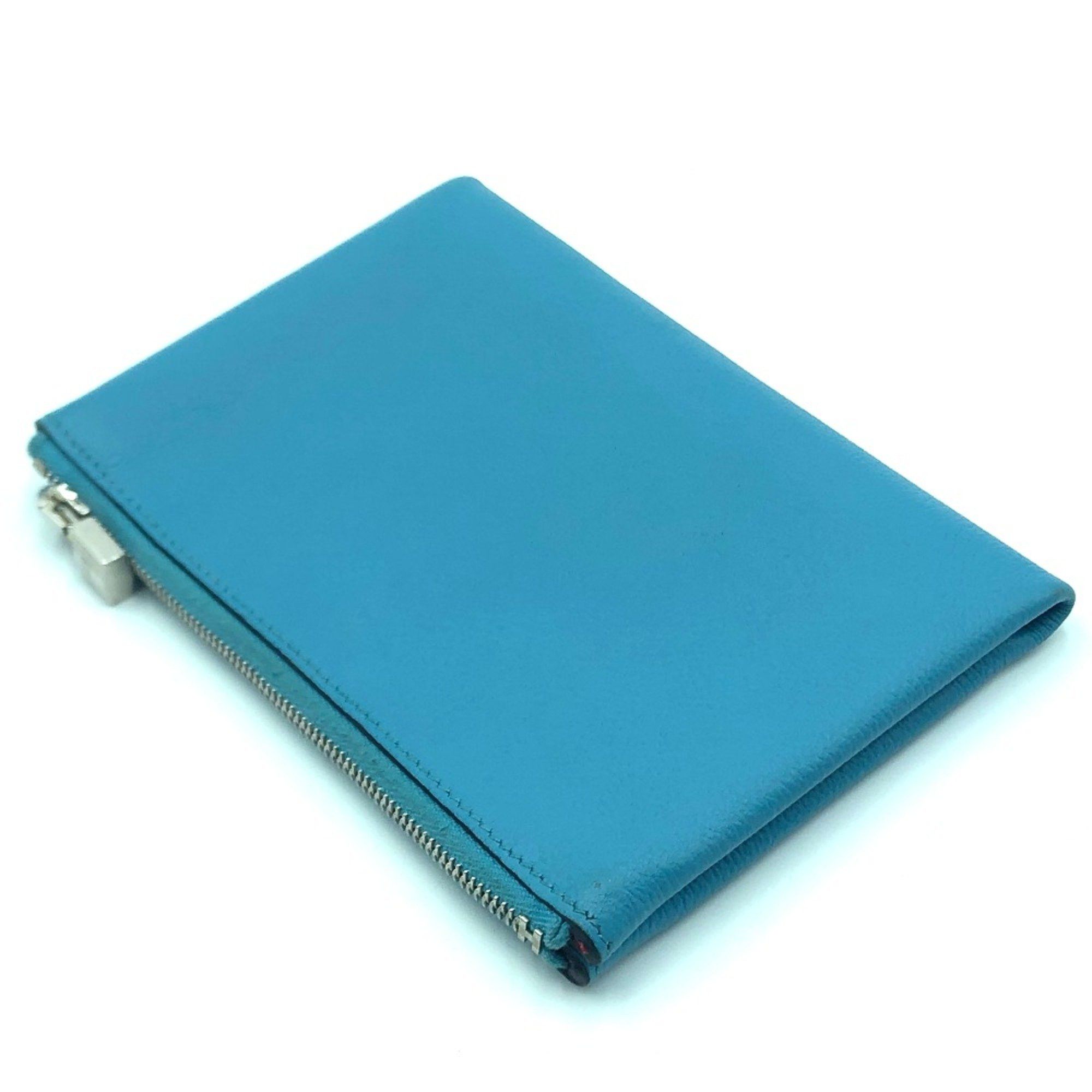 Hermes Hermes flat Cosmetics Pouch Pouch Brunol (estimated) blue Size ONE SIZE - 4 Thumbnail