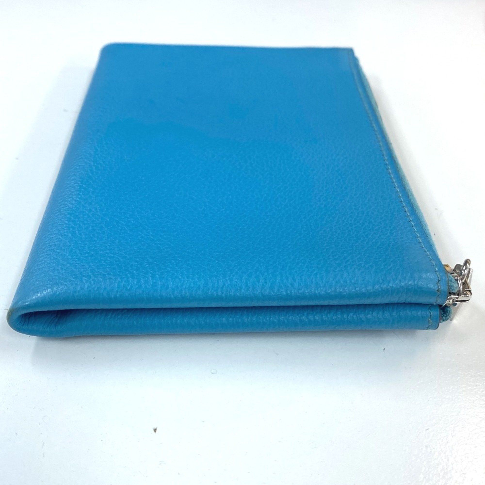 Hermes Hermes flat Cosmetics Pouch Pouch Brunol (estimated) blue Size ONE SIZE - 5 Thumbnail