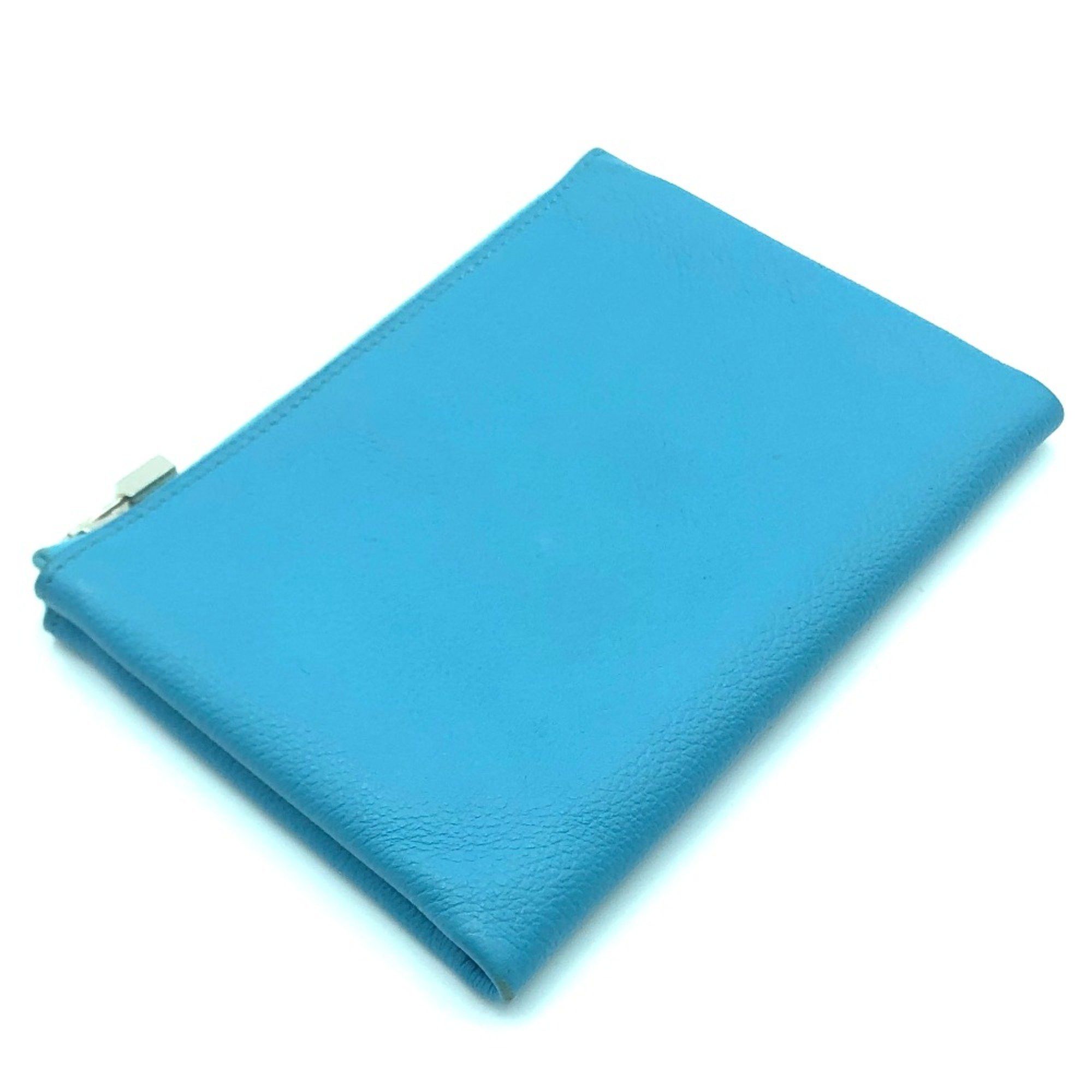 Hermes Hermes flat Cosmetics Pouch Pouch Brunol (estimated) blue Size ONE SIZE - 3 Thumbnail
